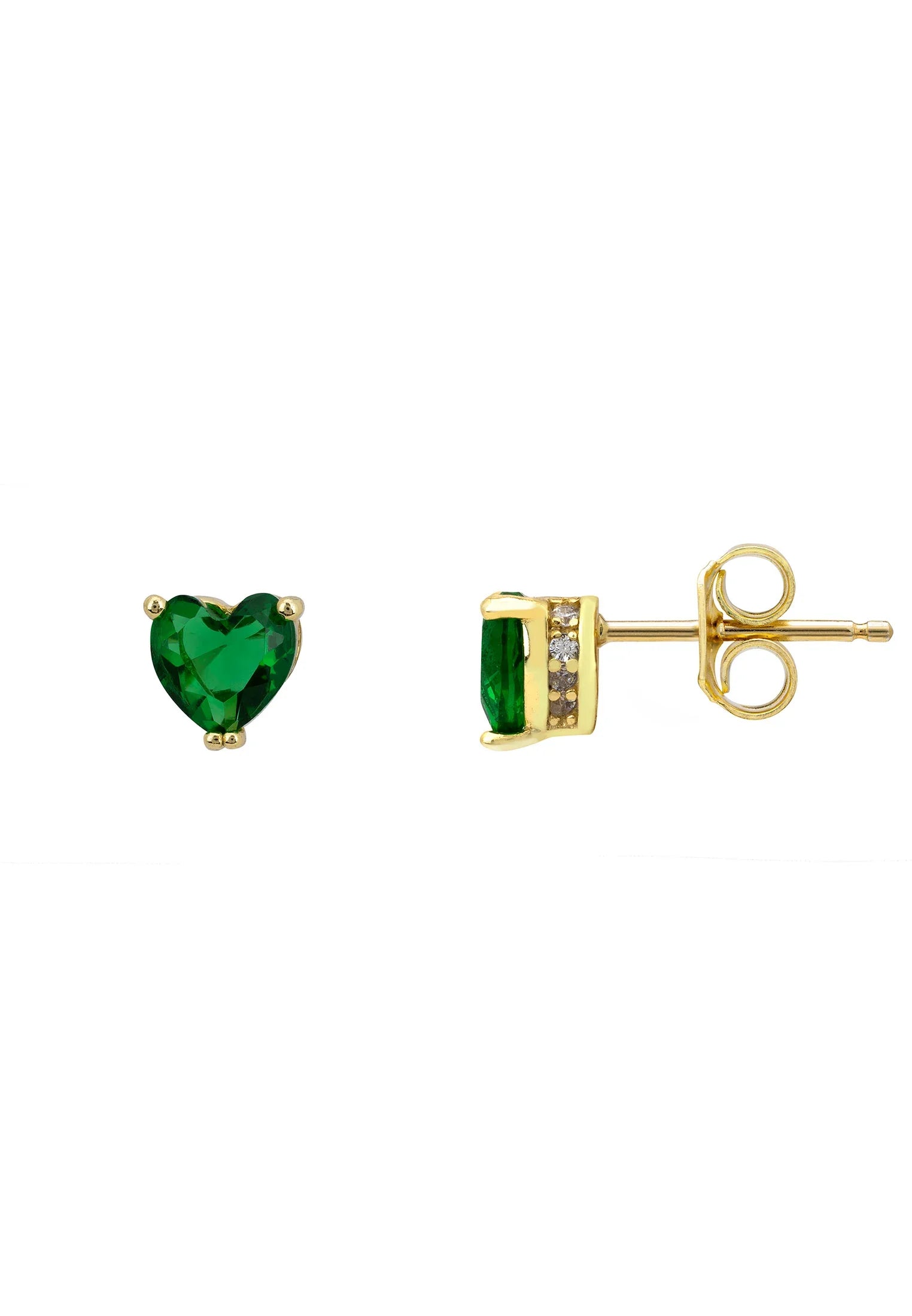 Push backing of the earrings.
