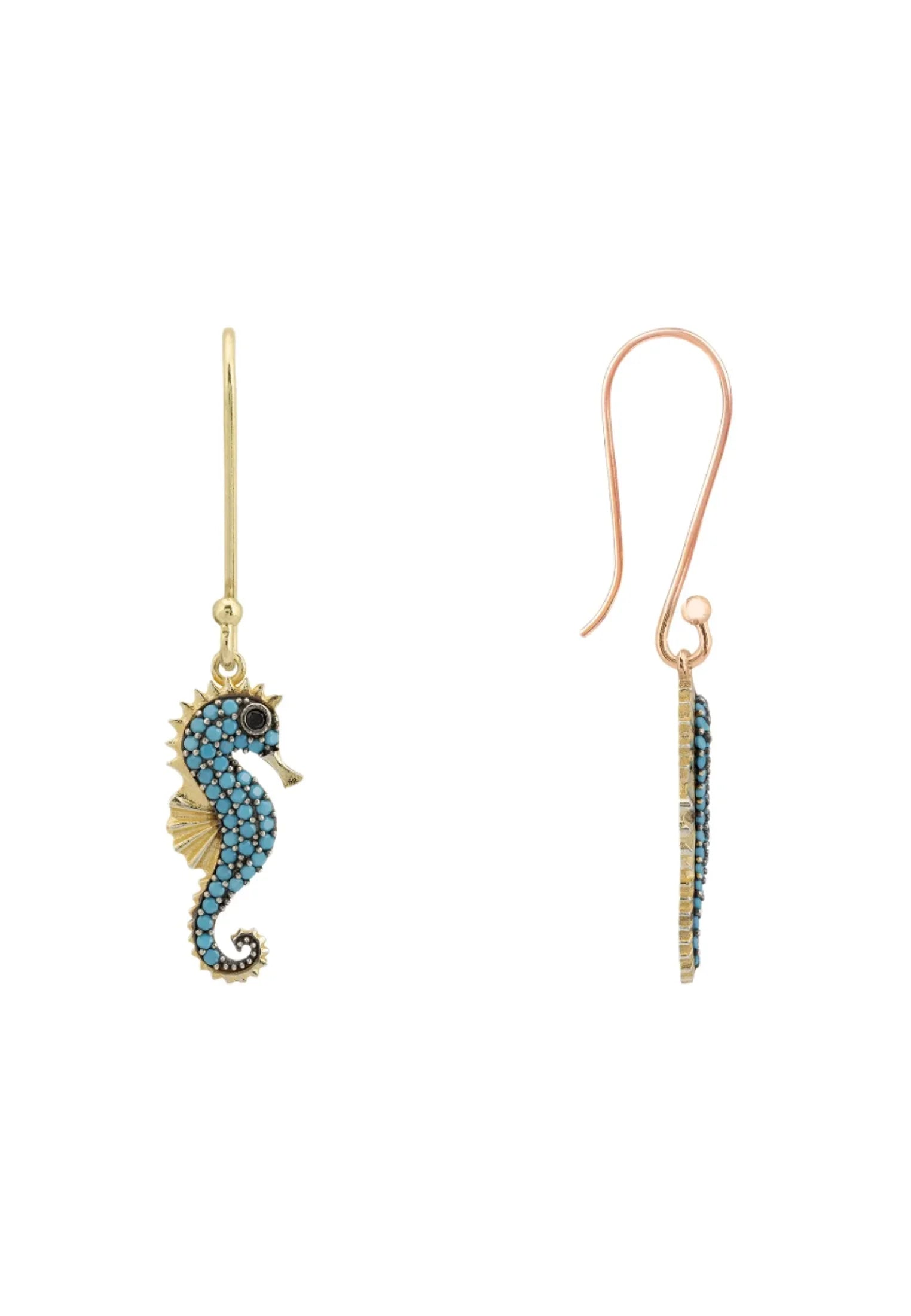 The hook of the earrings.