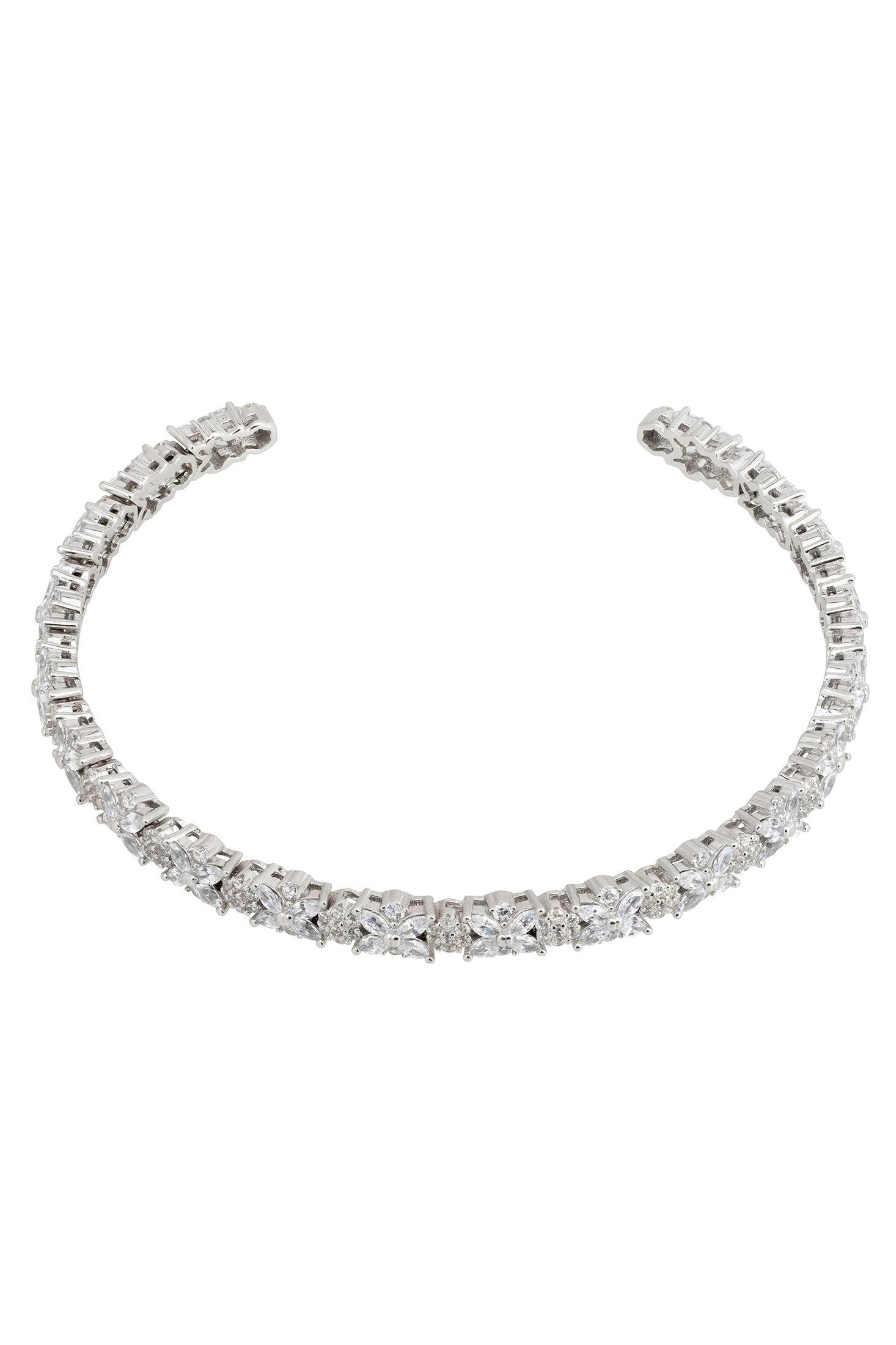 Floral diamond bangle.