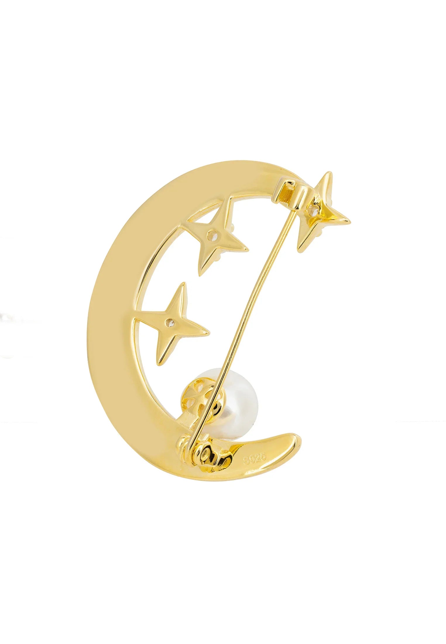 Pin back of the brooch.