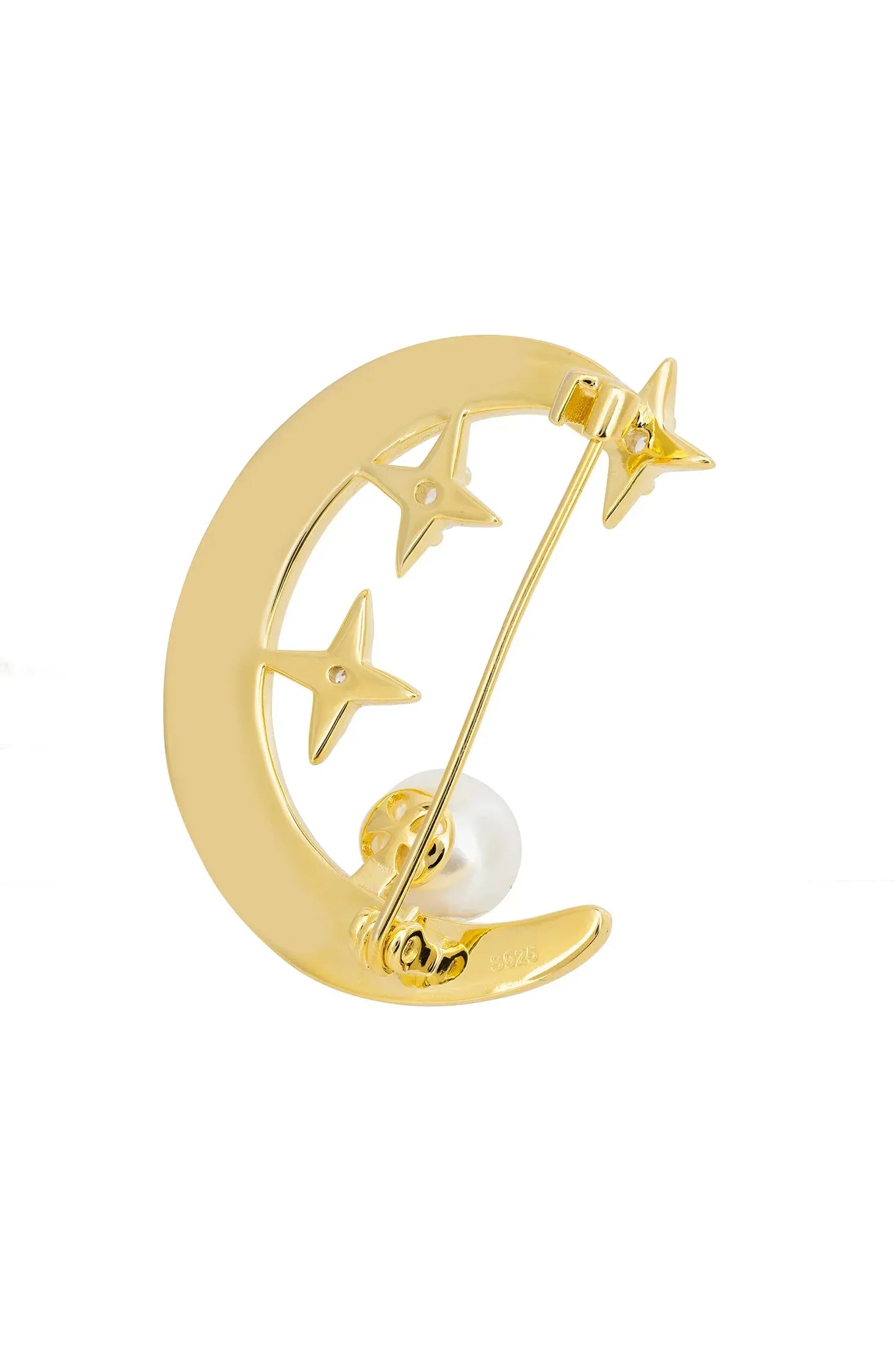 Pin back of the brooch.