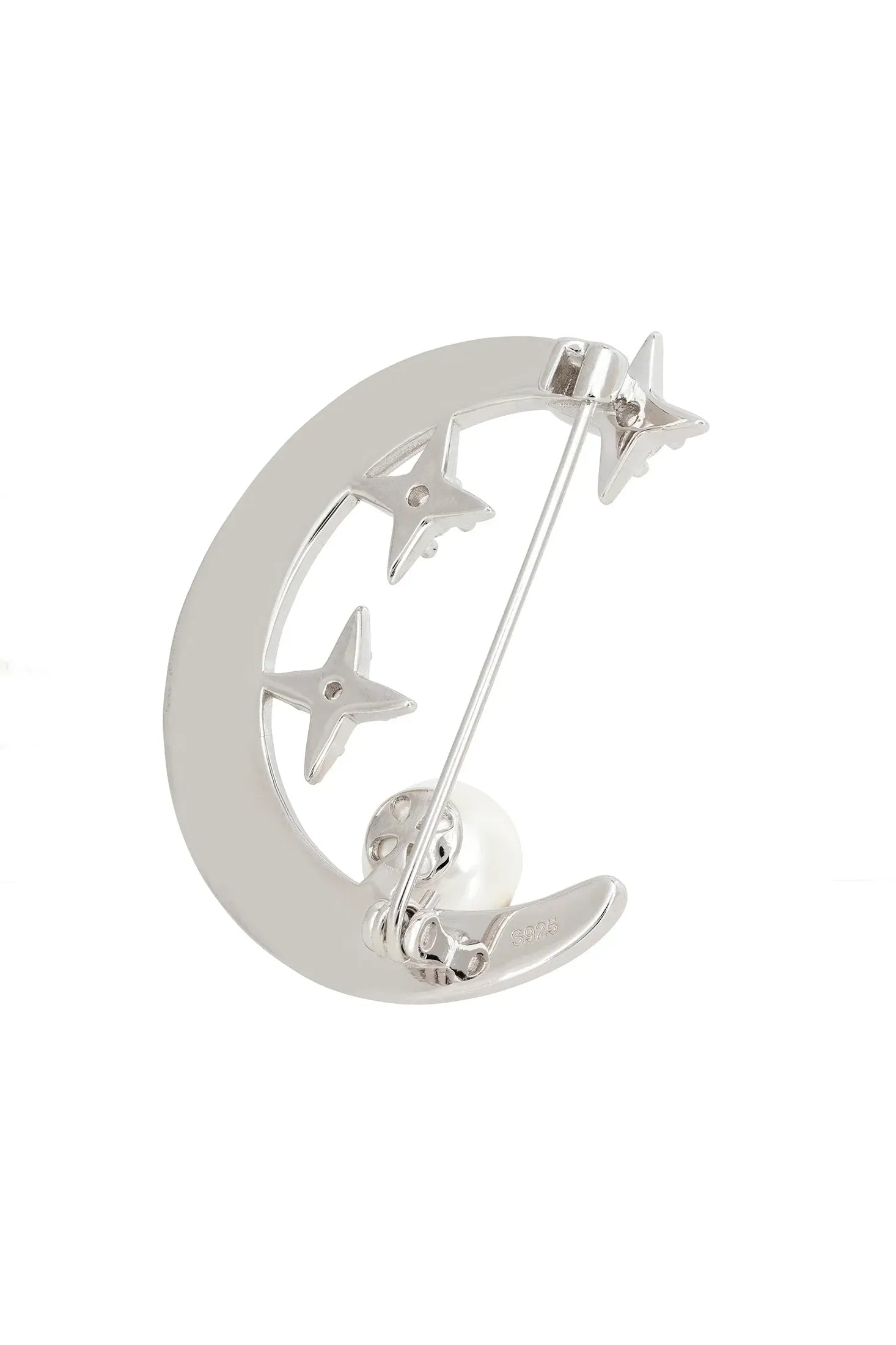 Pin back of the brooch.
