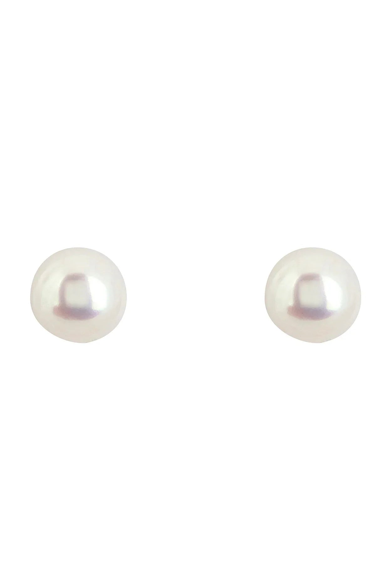 Pair of pearl earrings on a white background