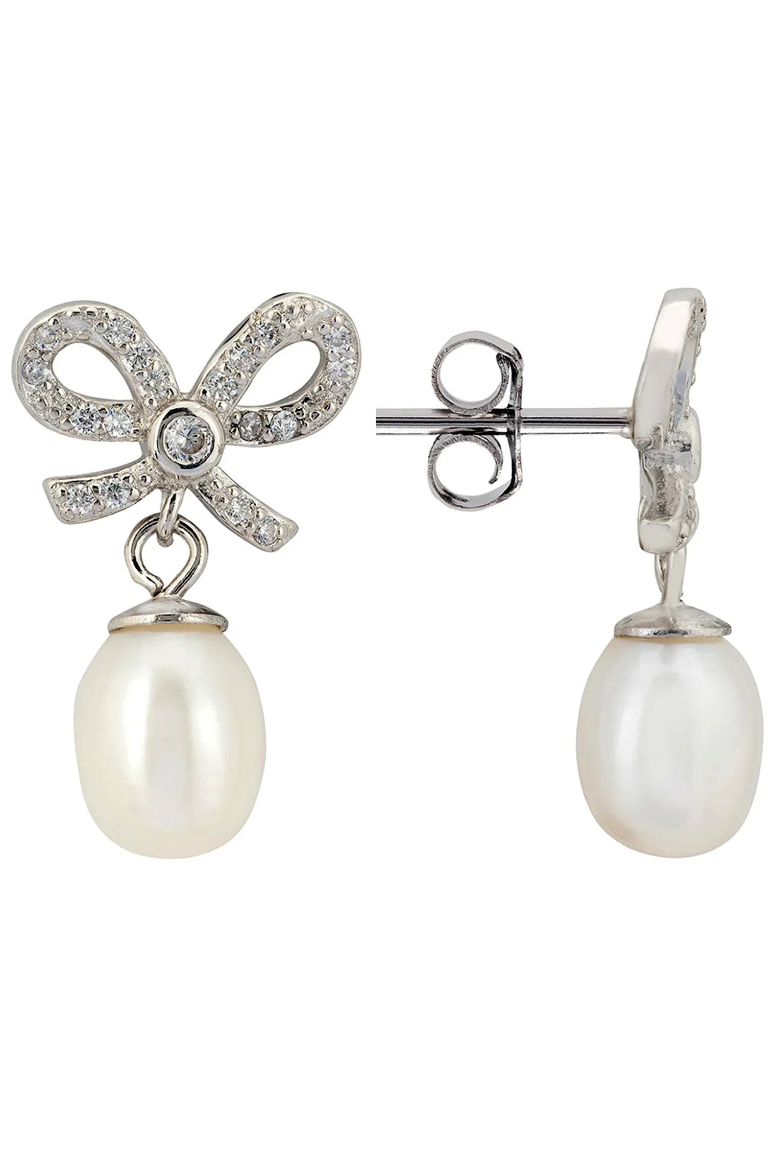 Push backing of the earrings.