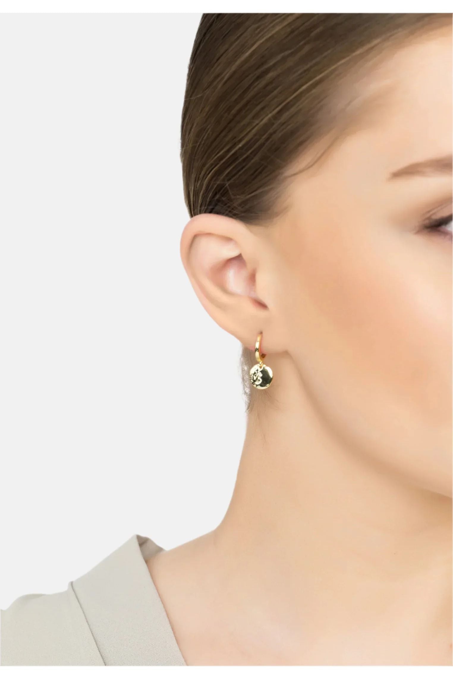 Lunar Moon Huggie Creolen Gold