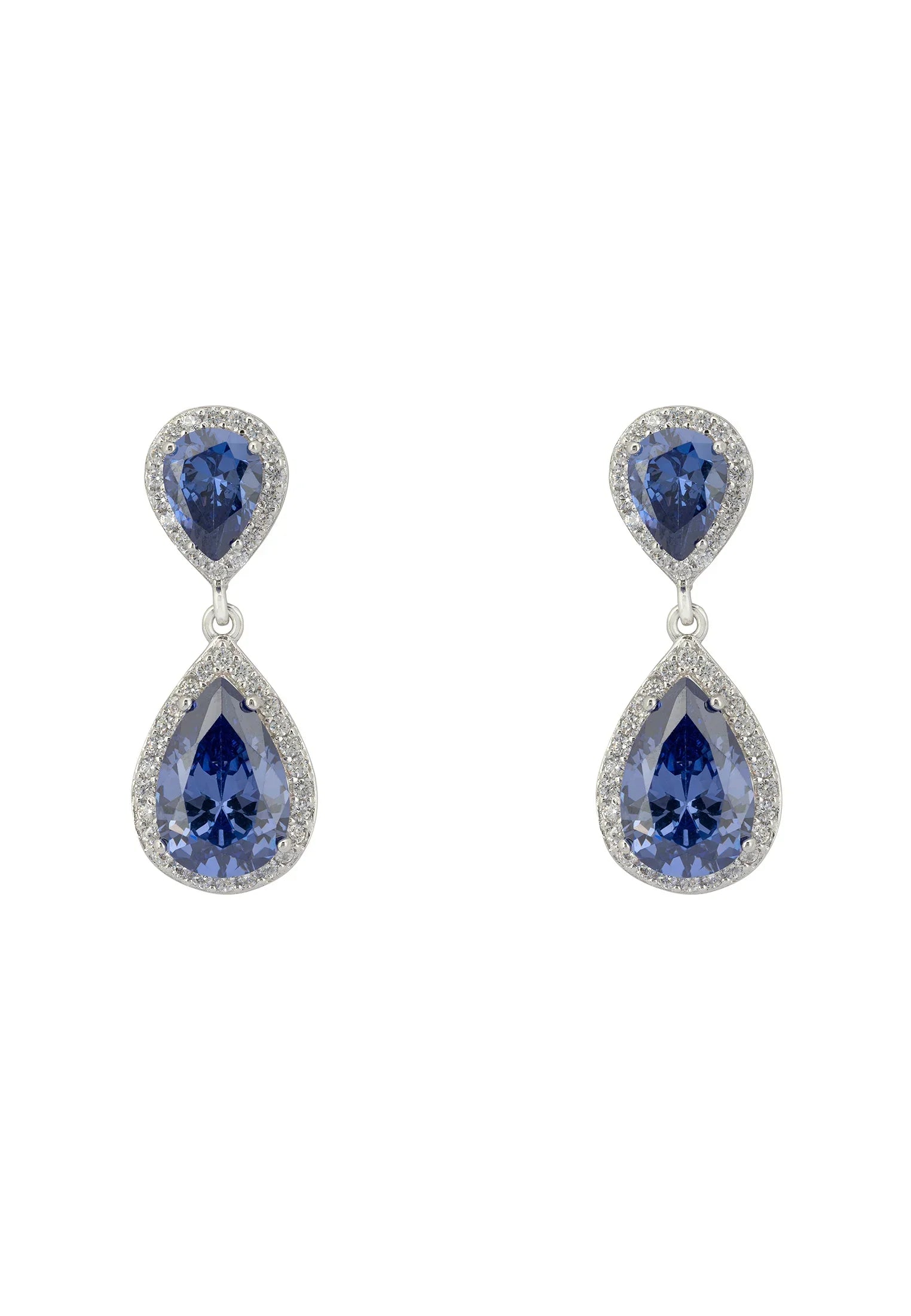 Odette Teardrop Tanzanite Earrings Silver