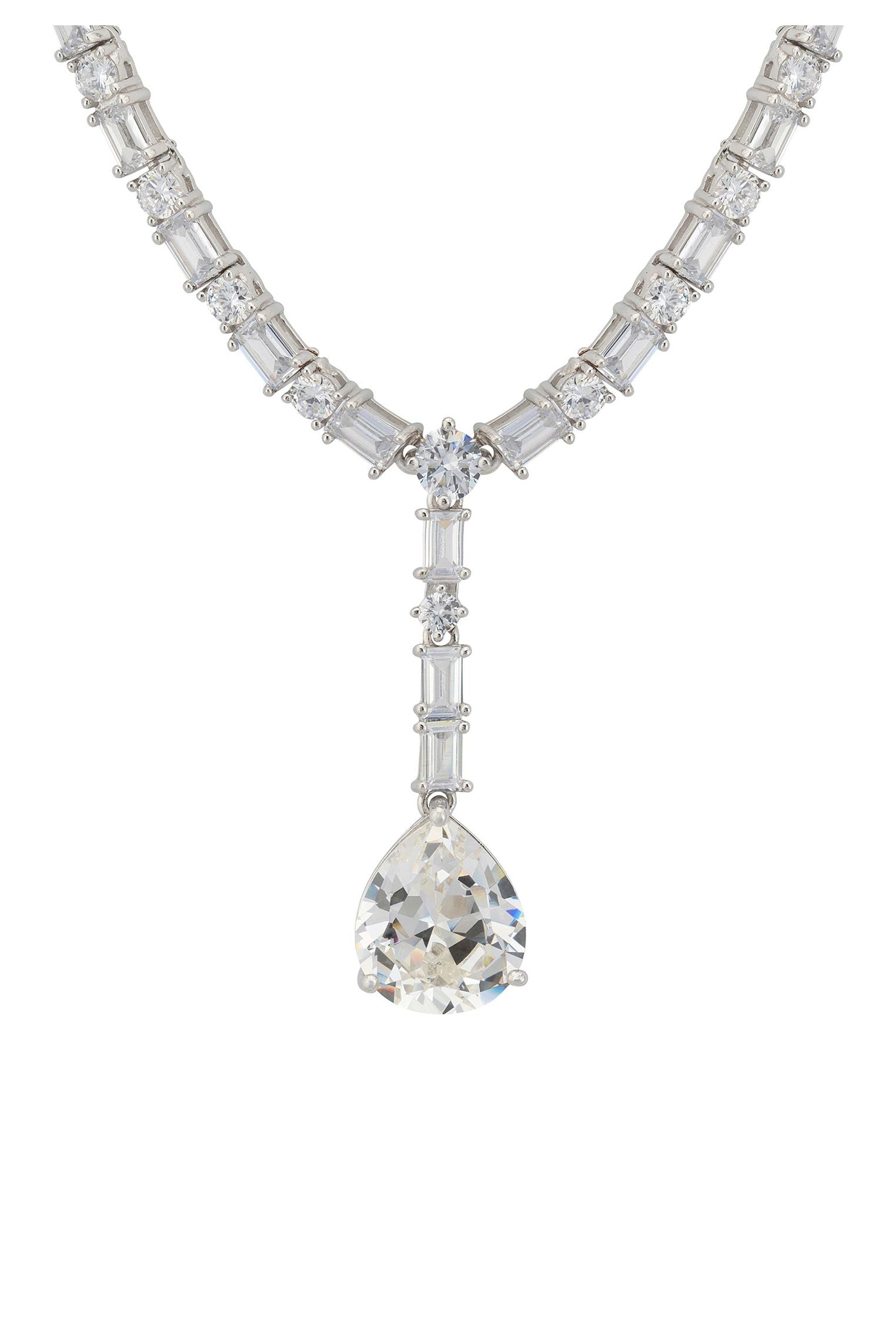 Collar Llamativo Claudette Moissanita de Plata