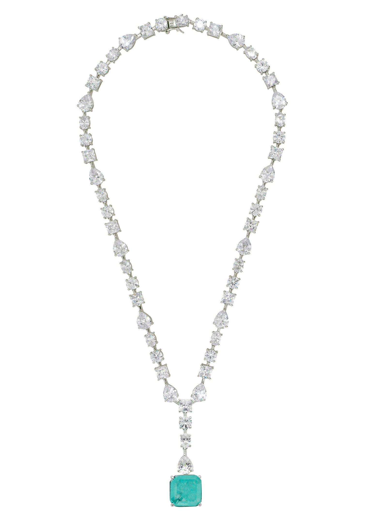 Penelope Paraiba Tourmaline Statement Necklace Silver