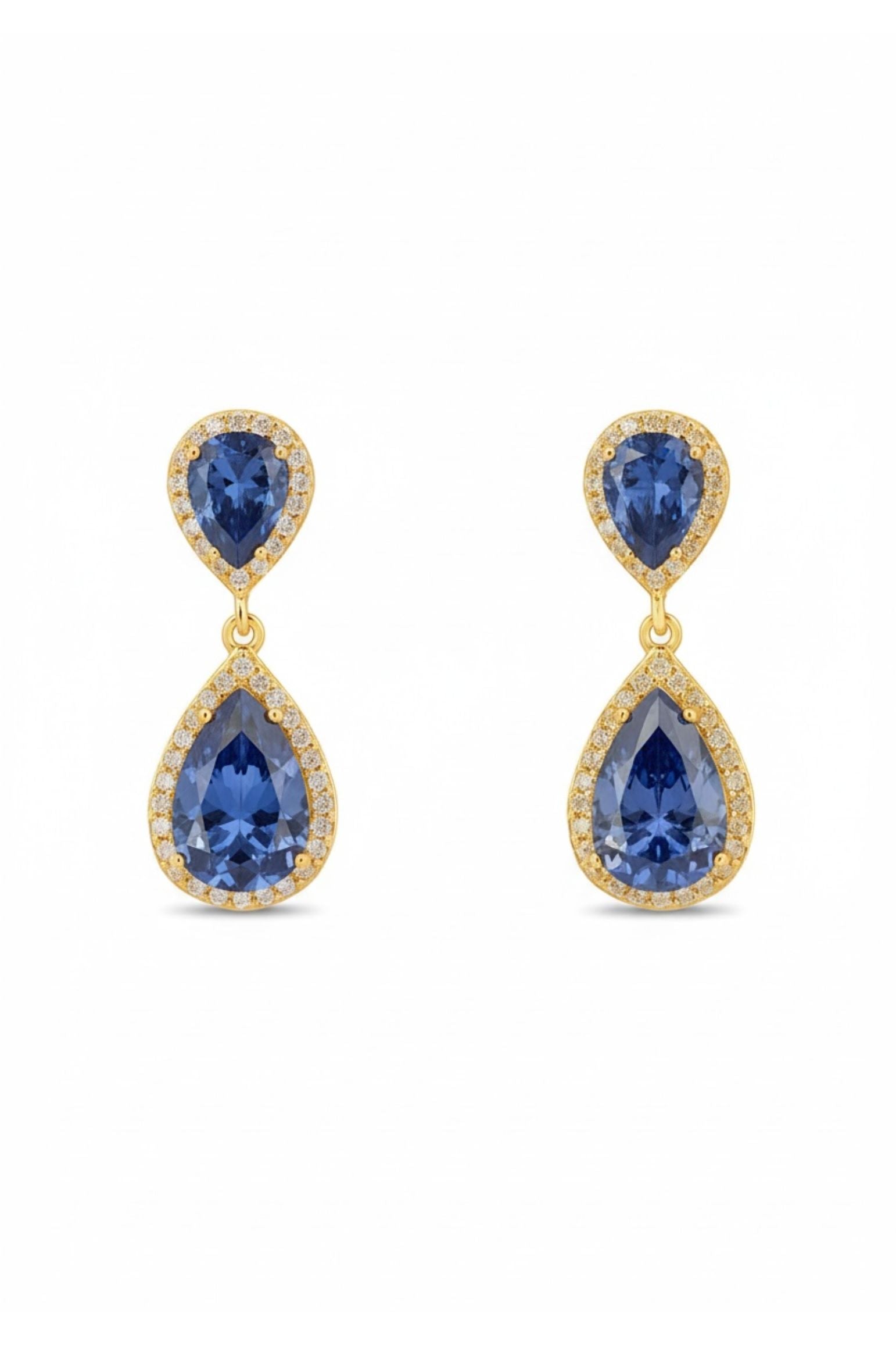 Odette Teardrop Tanzanite Earrings Gold
