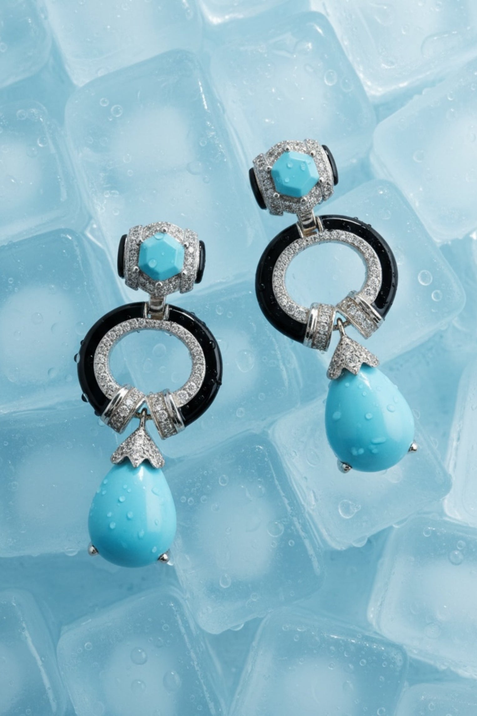 Still life of the earrings.