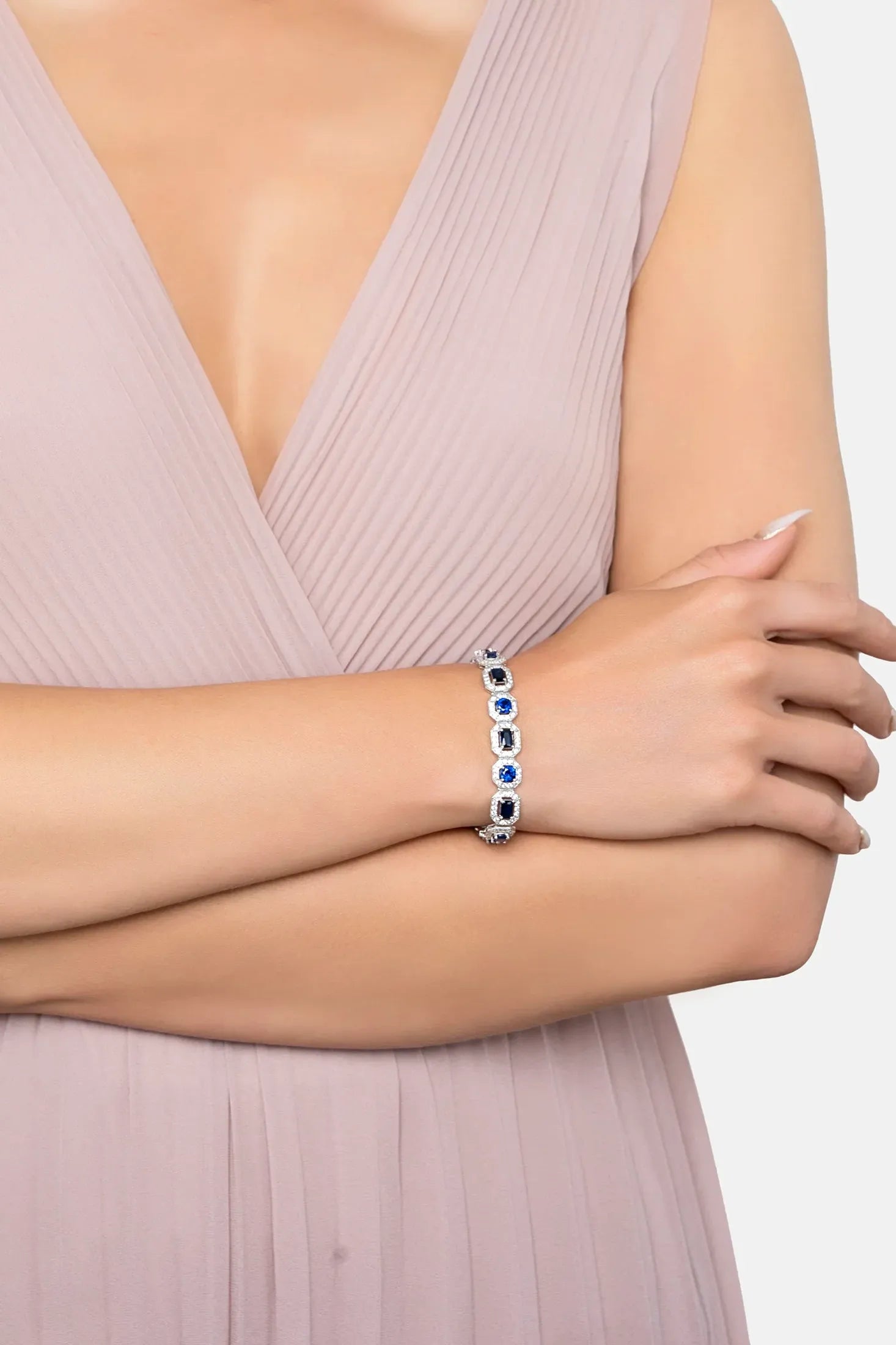 The bracelet worn by a model.