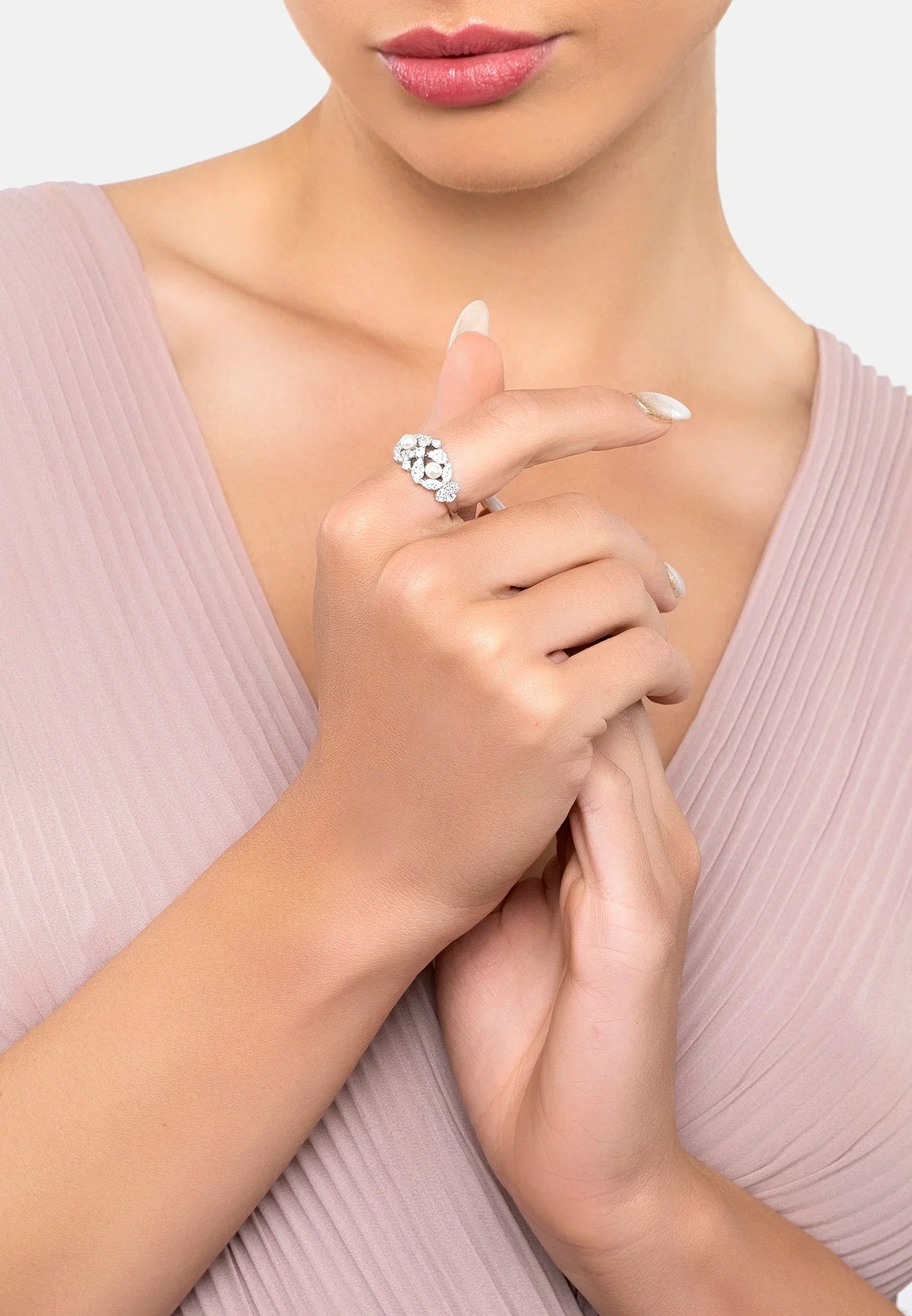 The bracelet worn by a model.