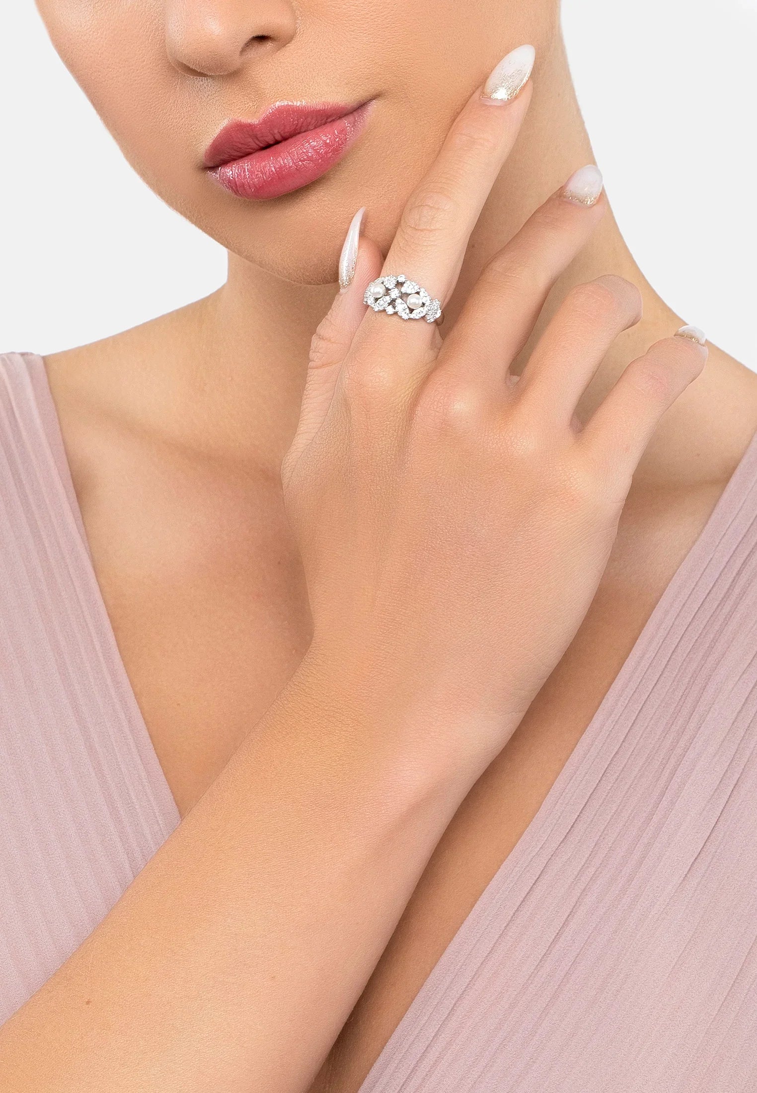 The bracelet worn by a model.