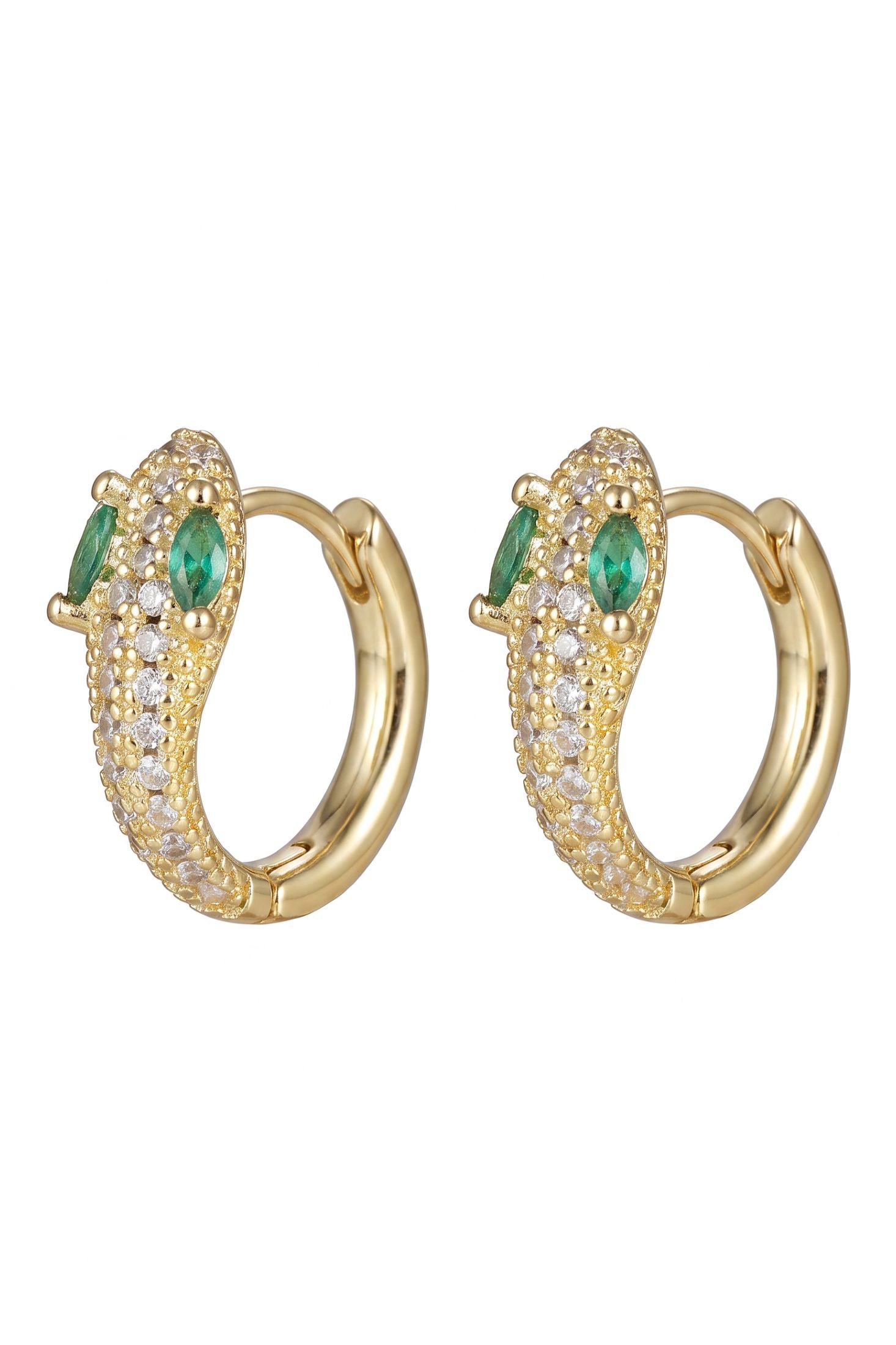 Serpentina Snake Hoop Earrings Gold
