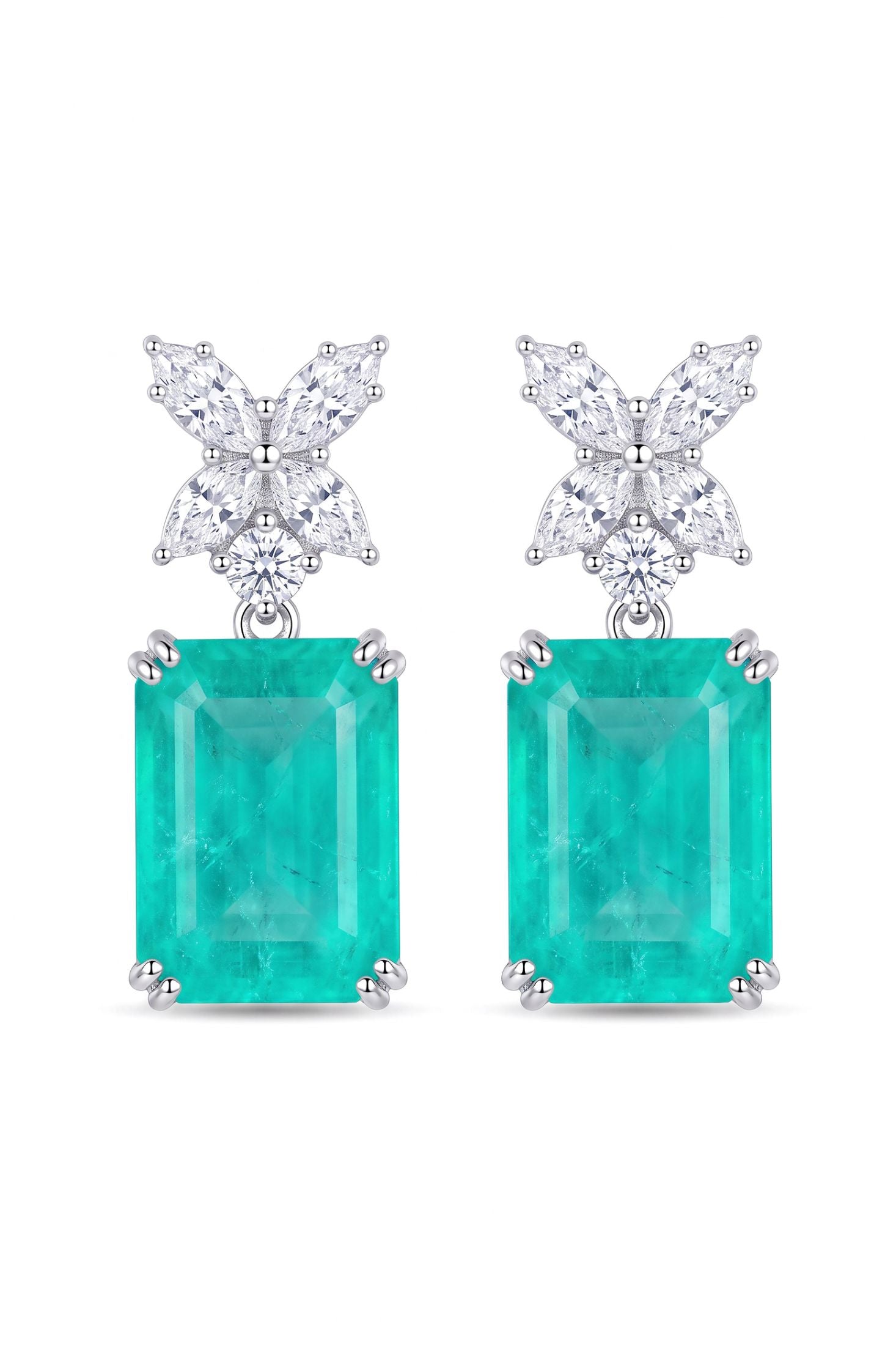 Abbie Drop Earrings Paraiba Tourmaline Silver