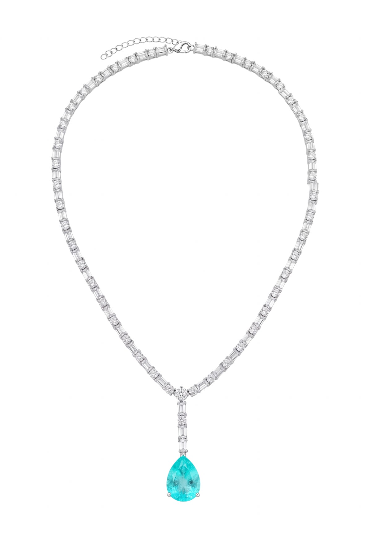 Claudette Collier imposant Argenté Tourmaline Paraiba