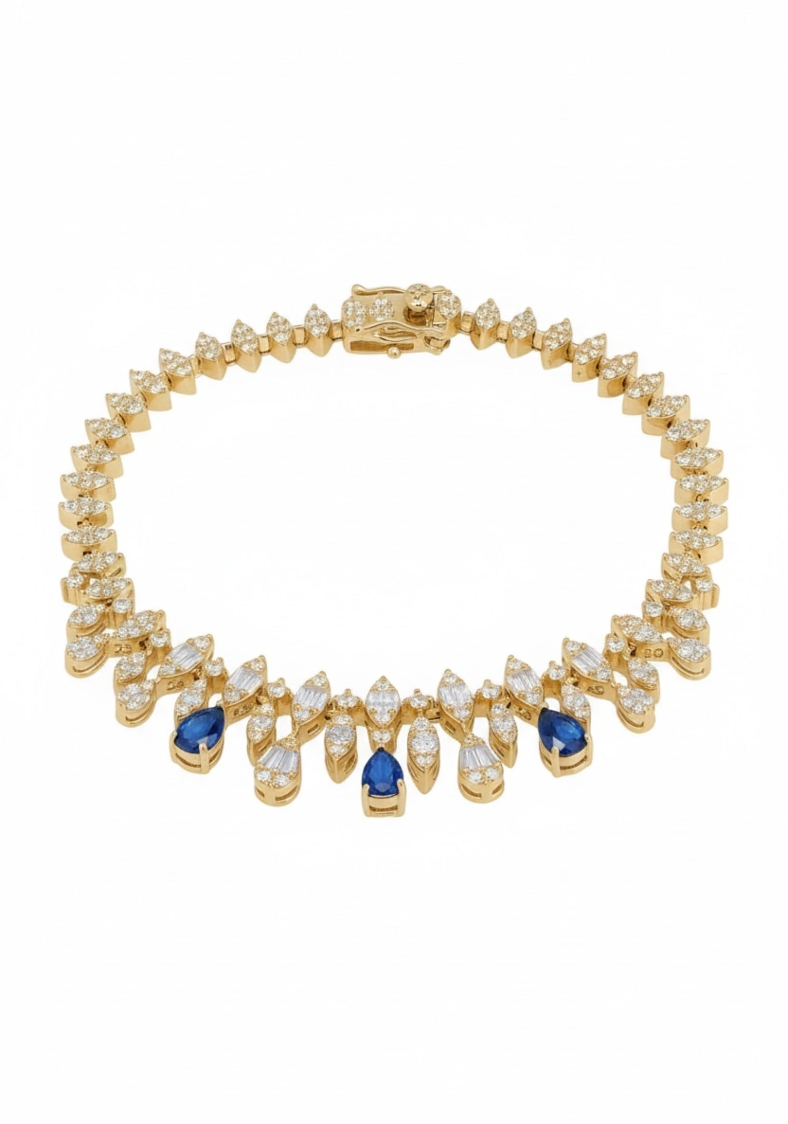 Duchess Sapphire Tennis Bracelet Gold