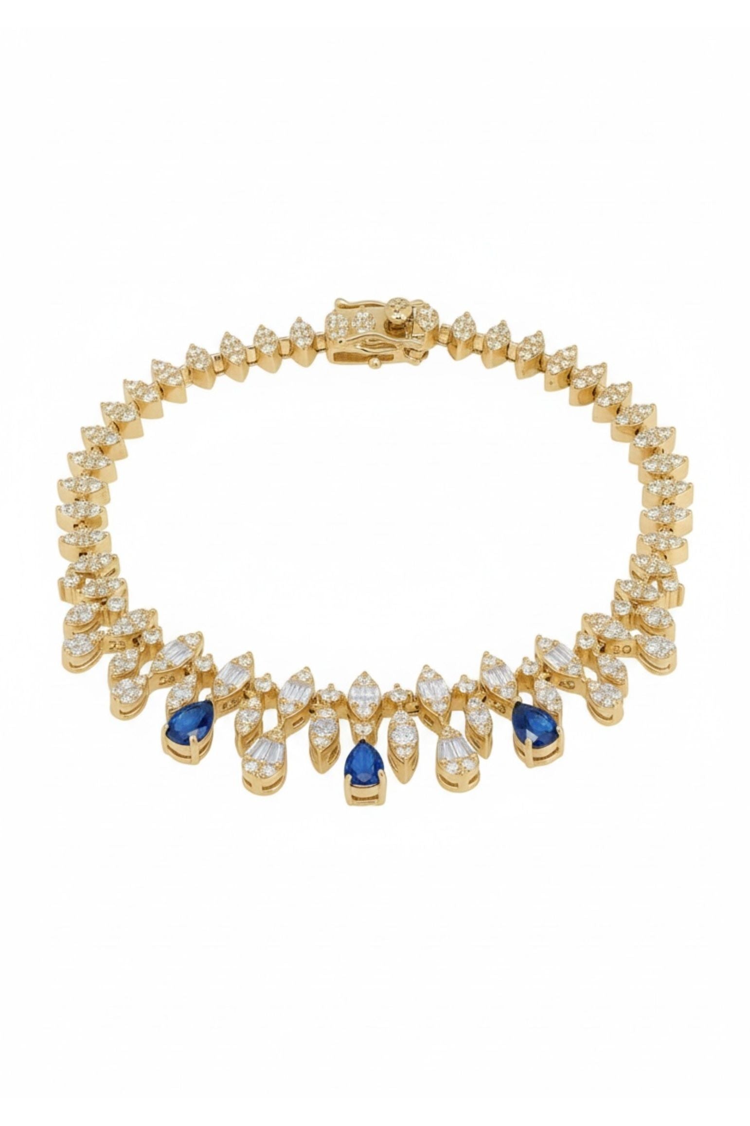 Duchess Sapphire Tennis Bracelet Gold