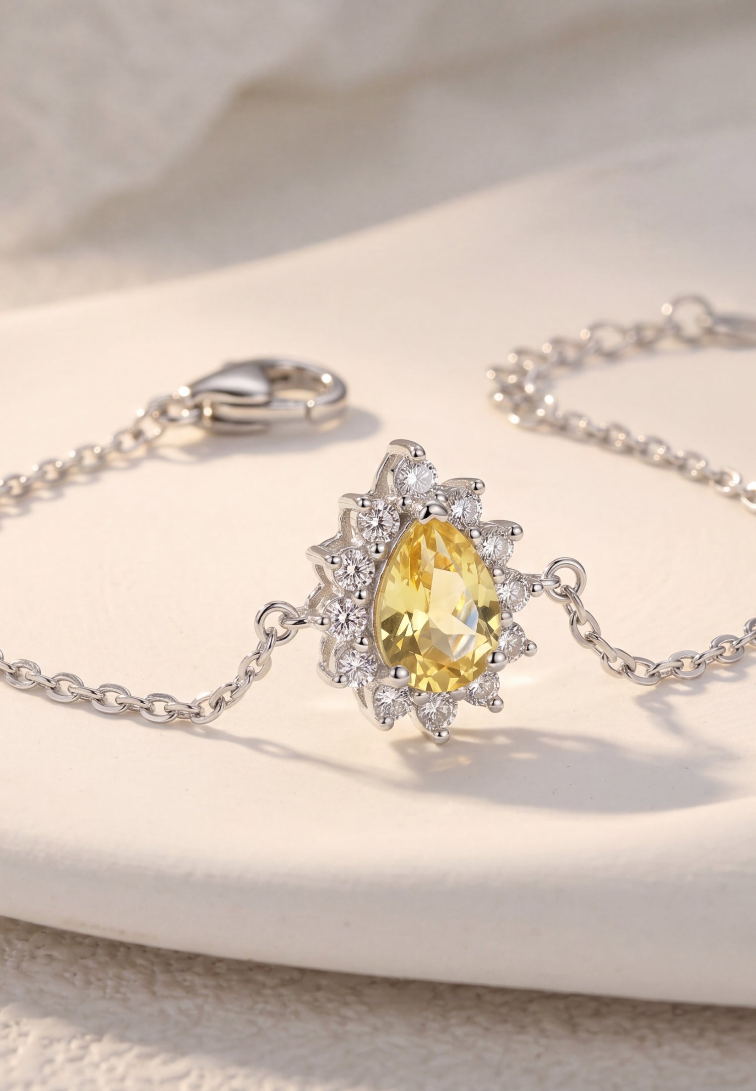 Phillippa Bracelet Yellow Topaz Silver