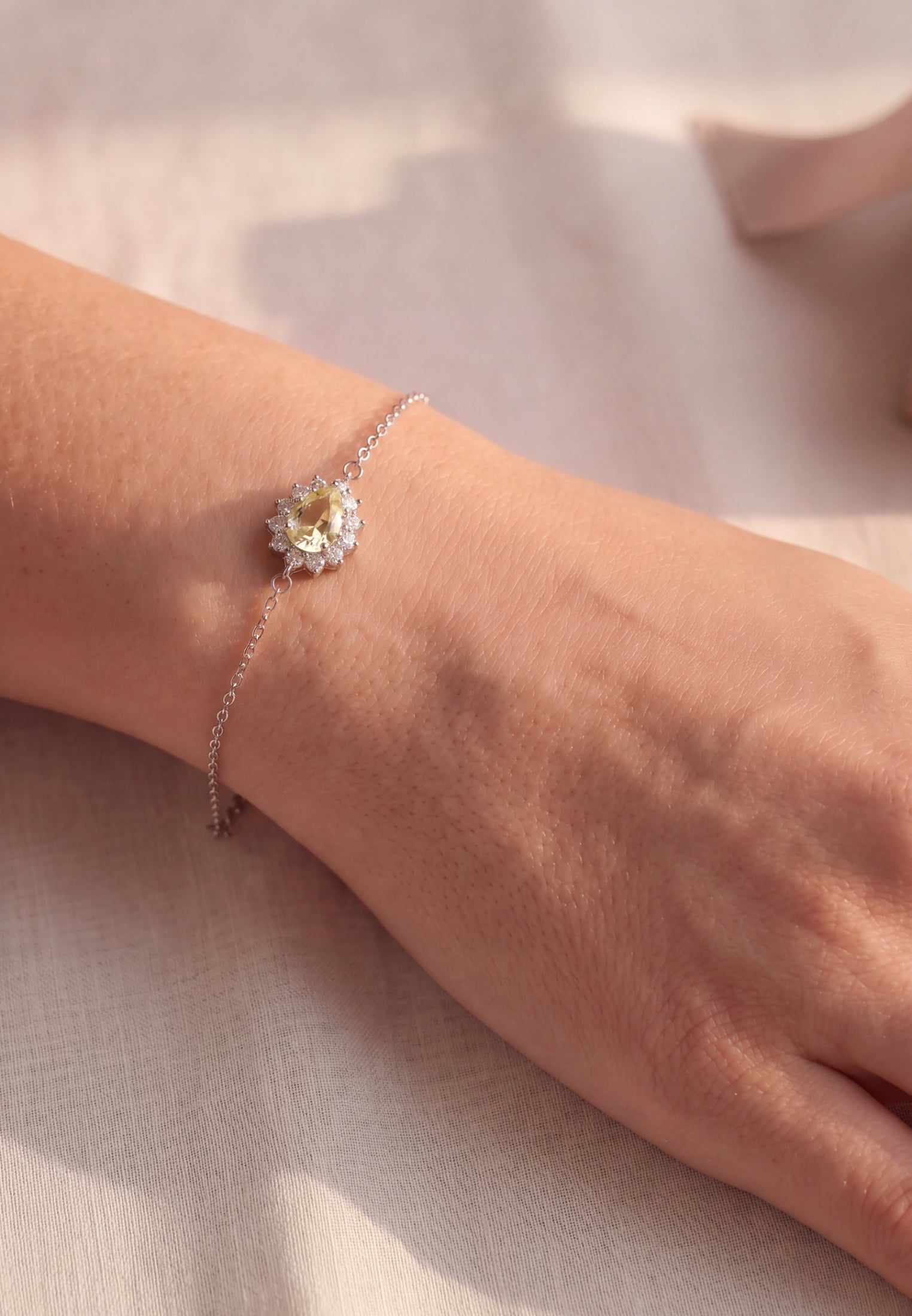 Phillippa Bracelet Yellow Topaz Silver