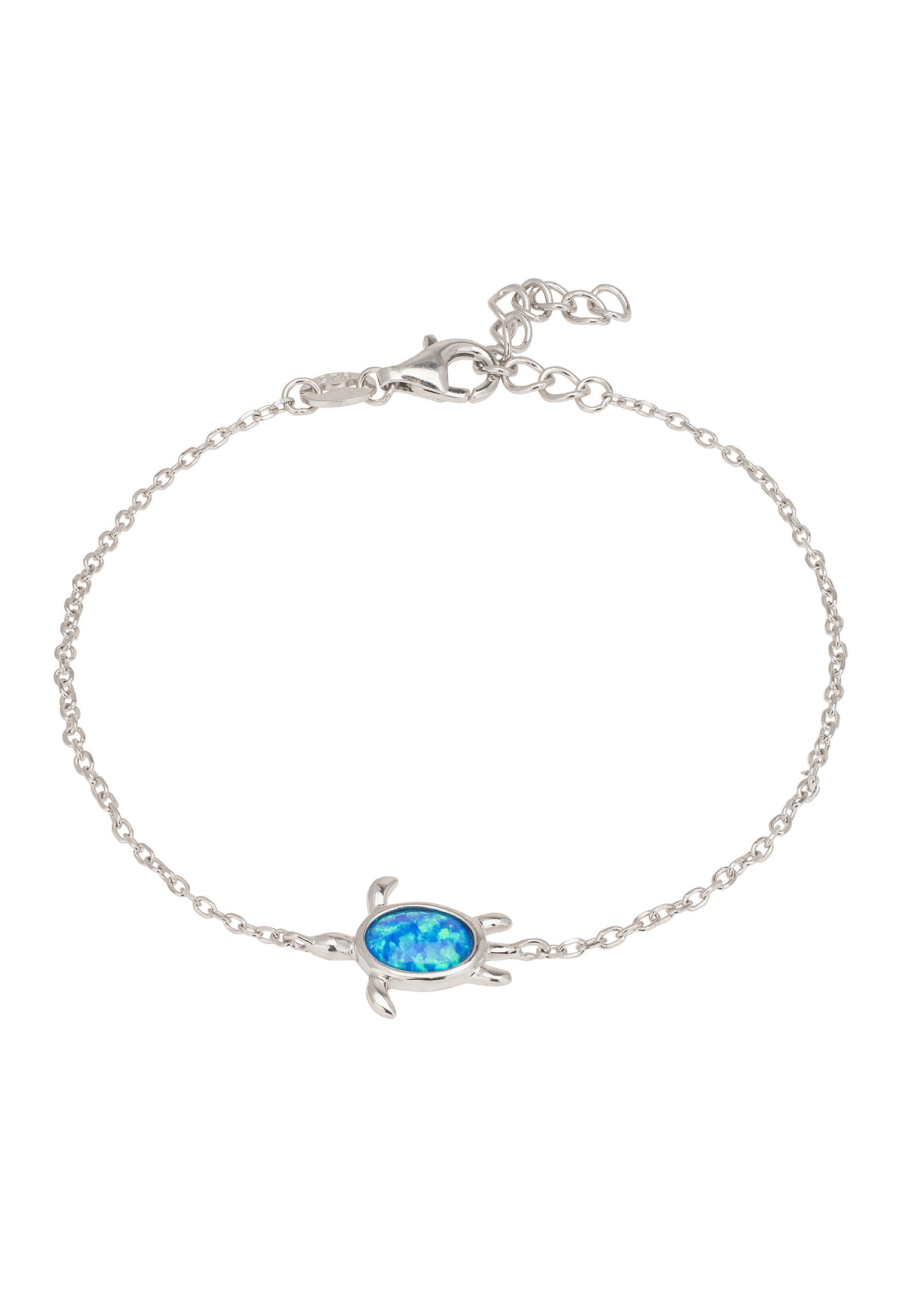 Turtle Blue Opalite Bracelet Silver