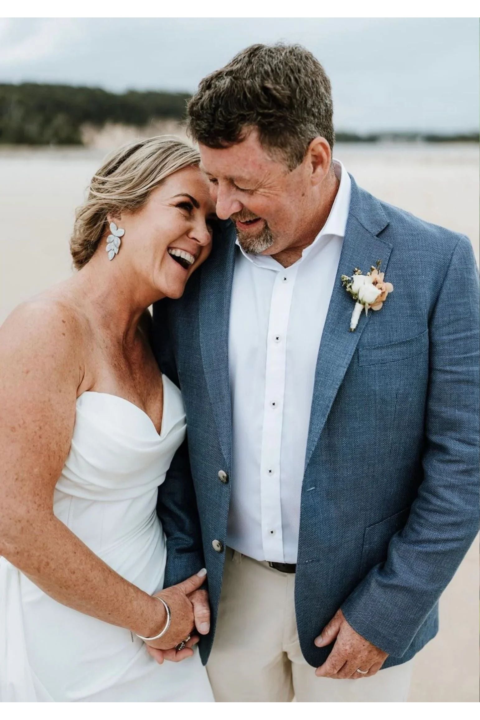 The earring worn by a bride.