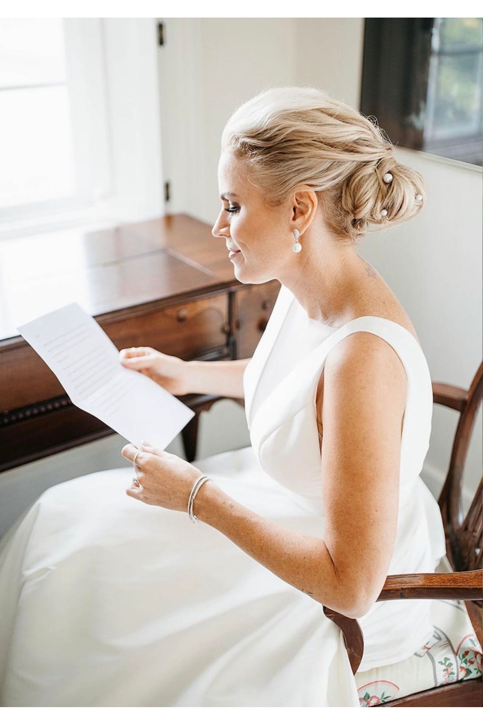 The earring worn by a bride.