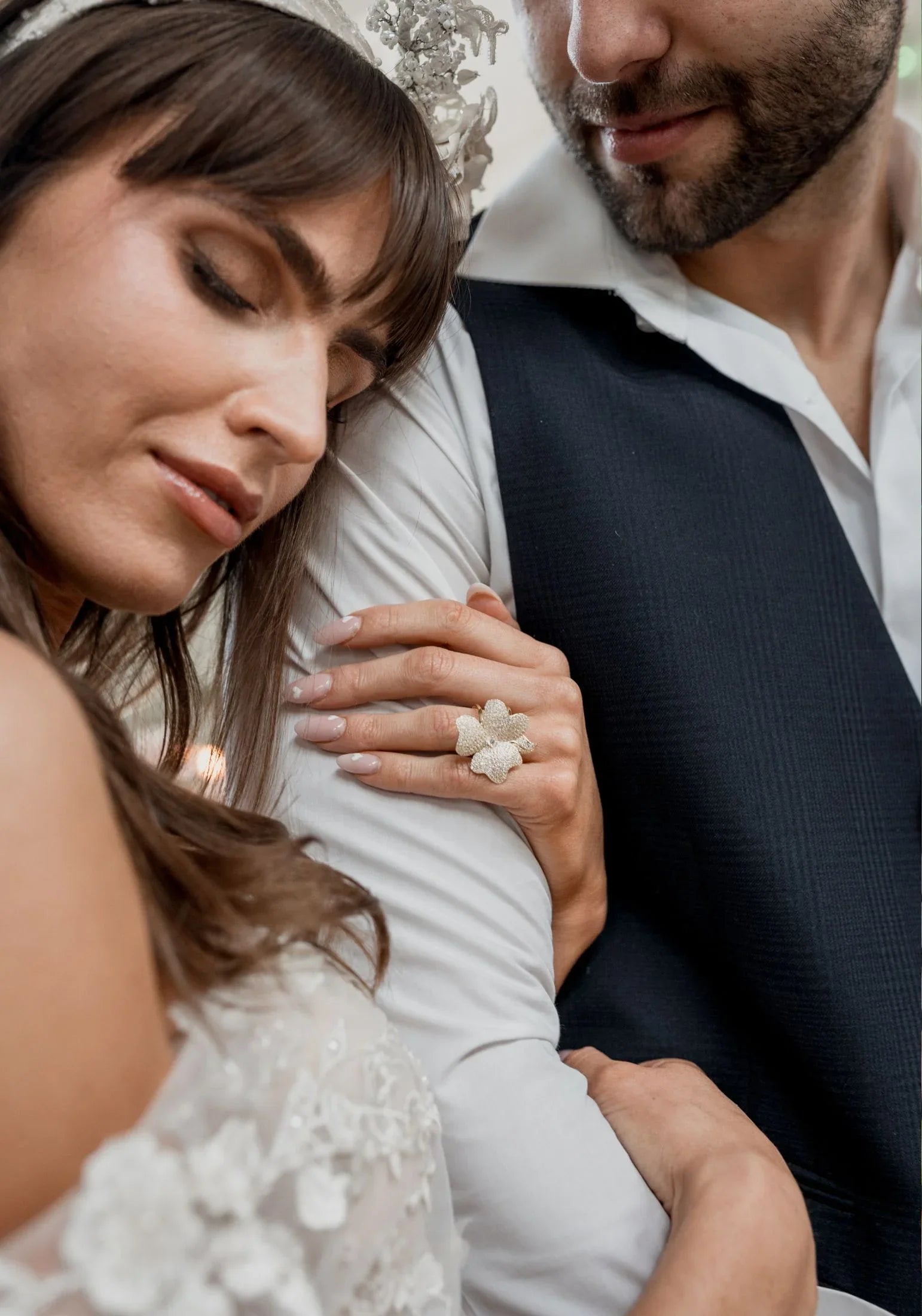 The ring worn by a bride.