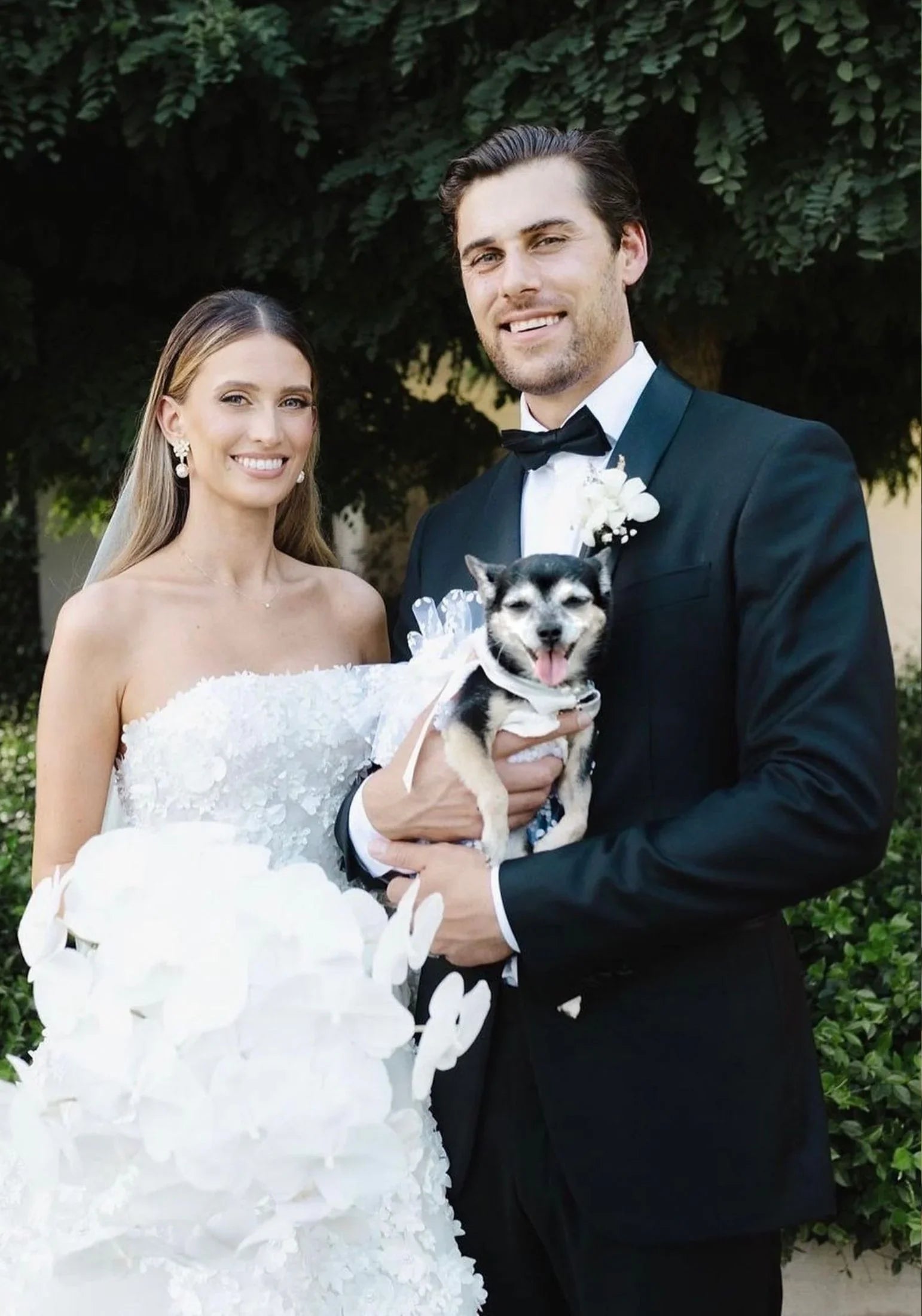 The earring worn by a bride.