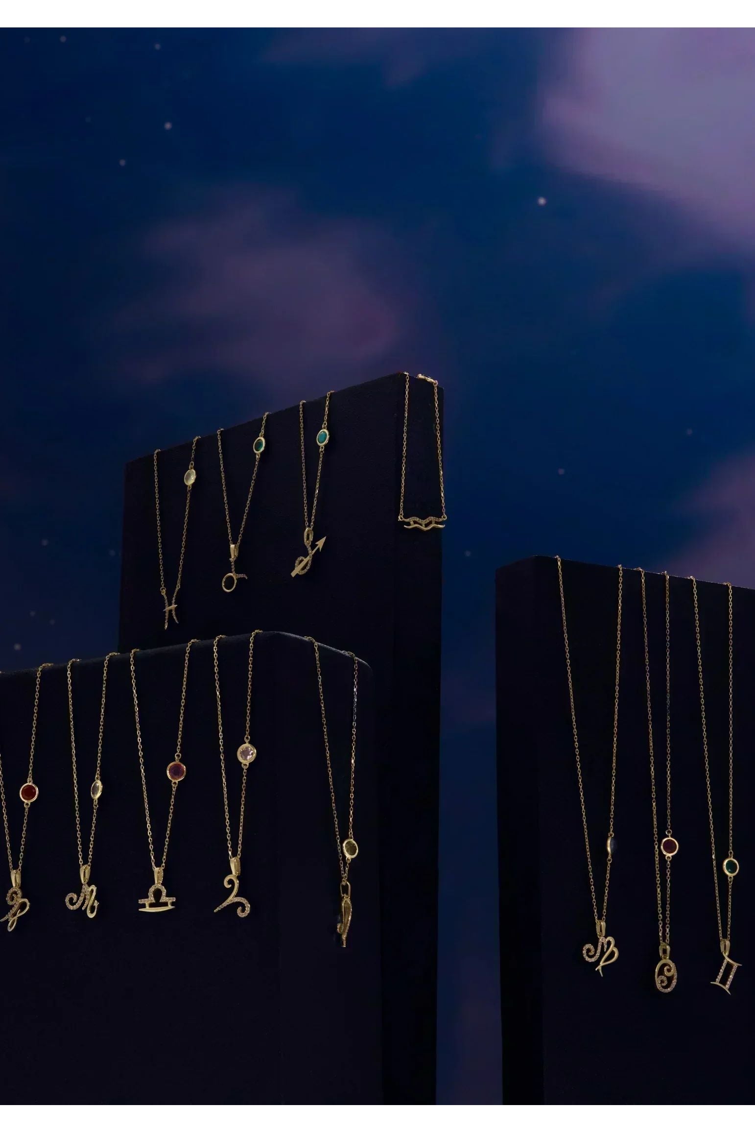 Zodiac Birthstone Aries Necklace Cubic Zirconia Silver