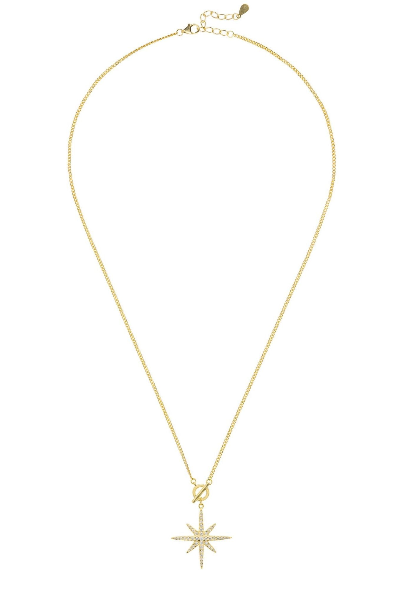 Altair Star Burst Lariat Necklace Gold - LATELITA Necklaces