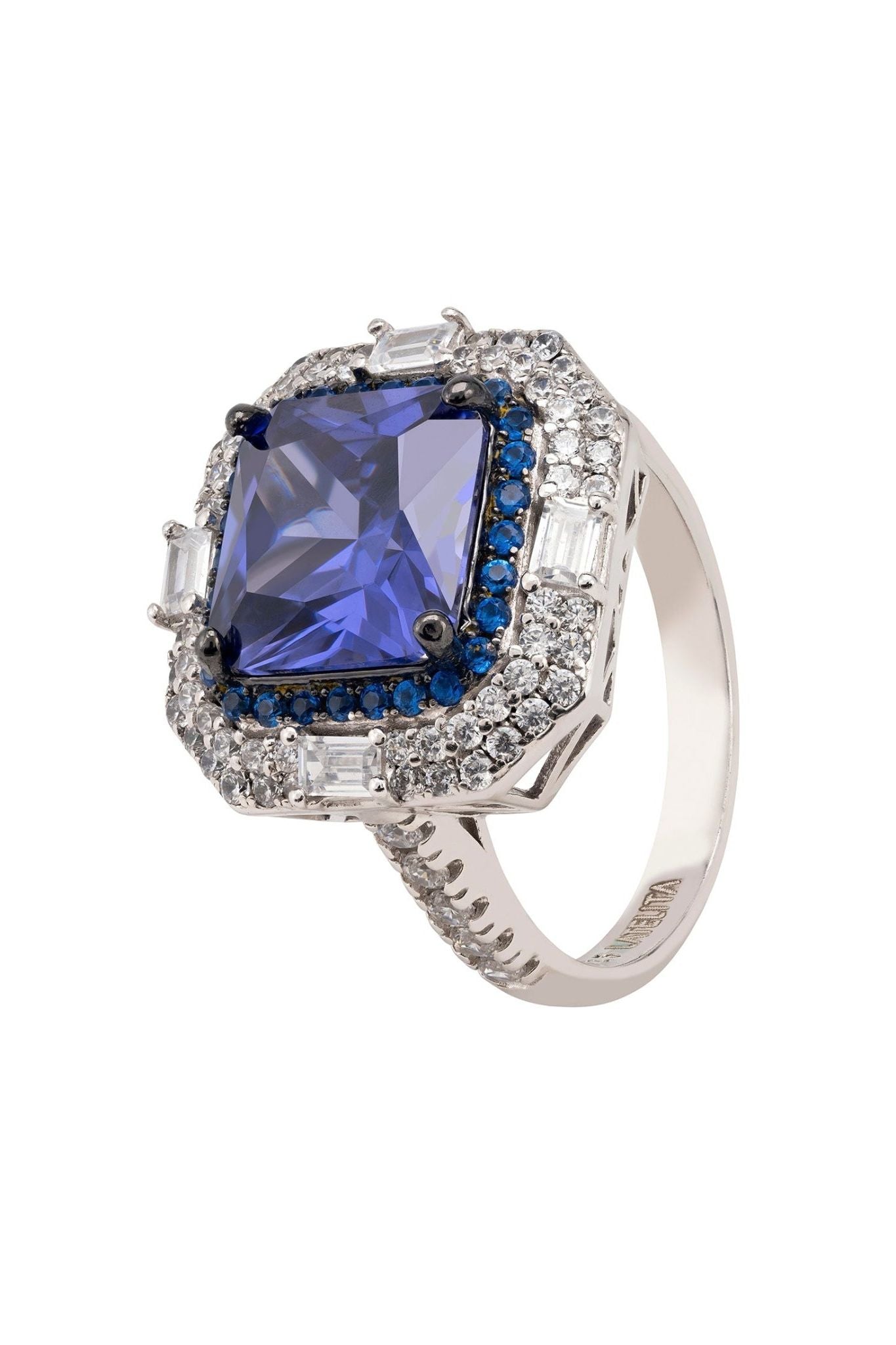 Anastasia Gemstone Cocktail Ring Silver Tanzanite - LATELITA Rings
