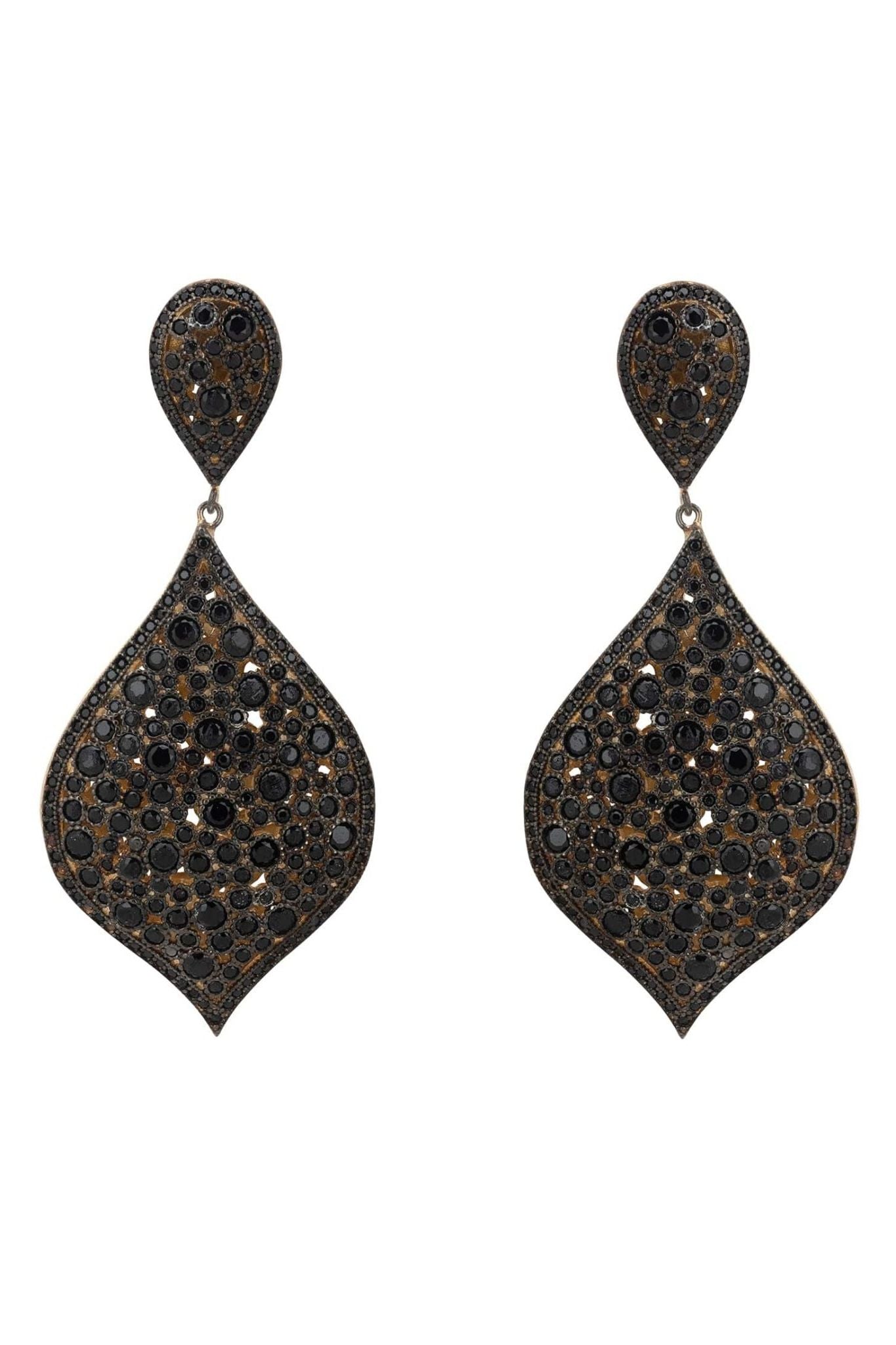 Arabian Nights Drop Earrings Black - LATELITA Earrings