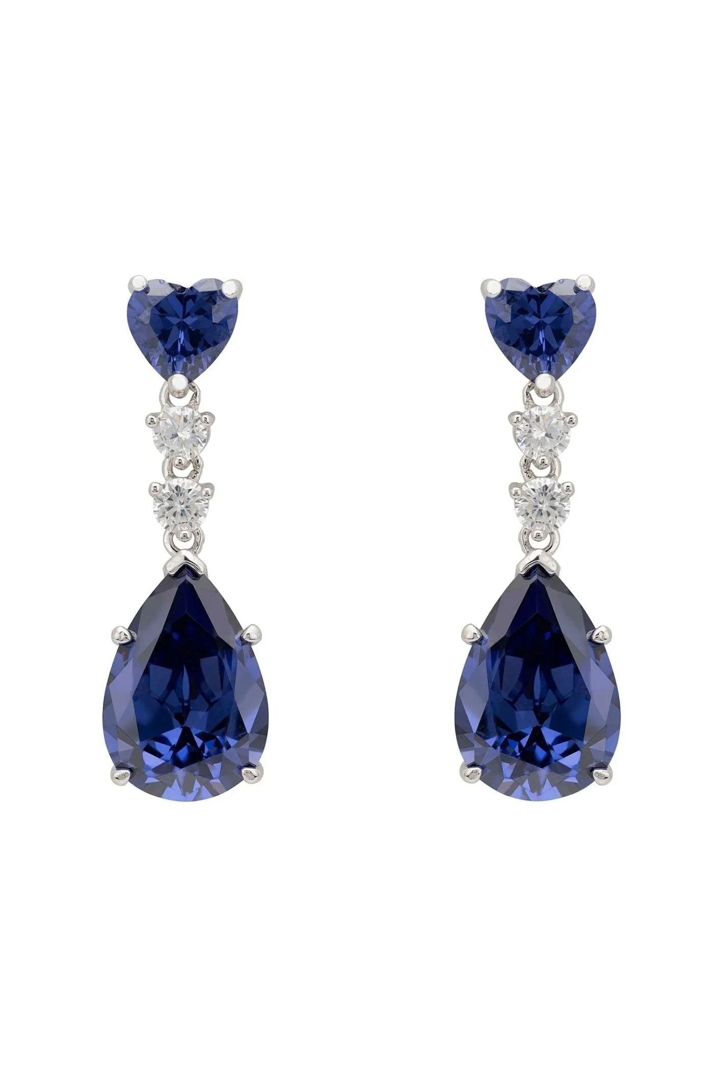 Augusta Tanzanite Teardrop Earrings Silver - LATELITA Earrings