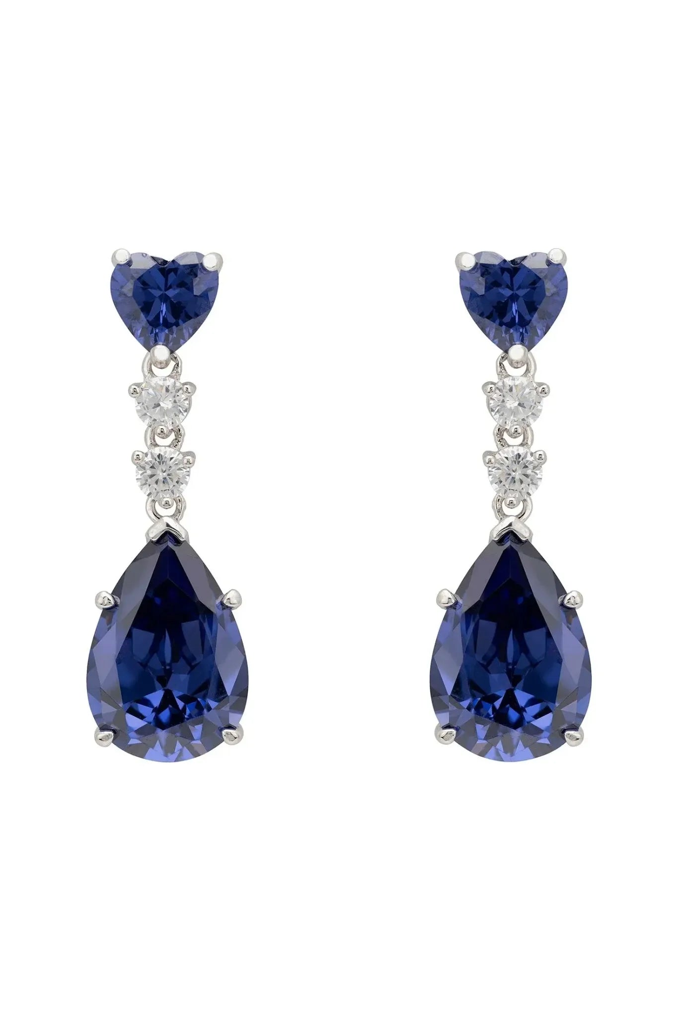 Augusta Tanzanite Teardrop Earrings Silver - LATELITA Earrings