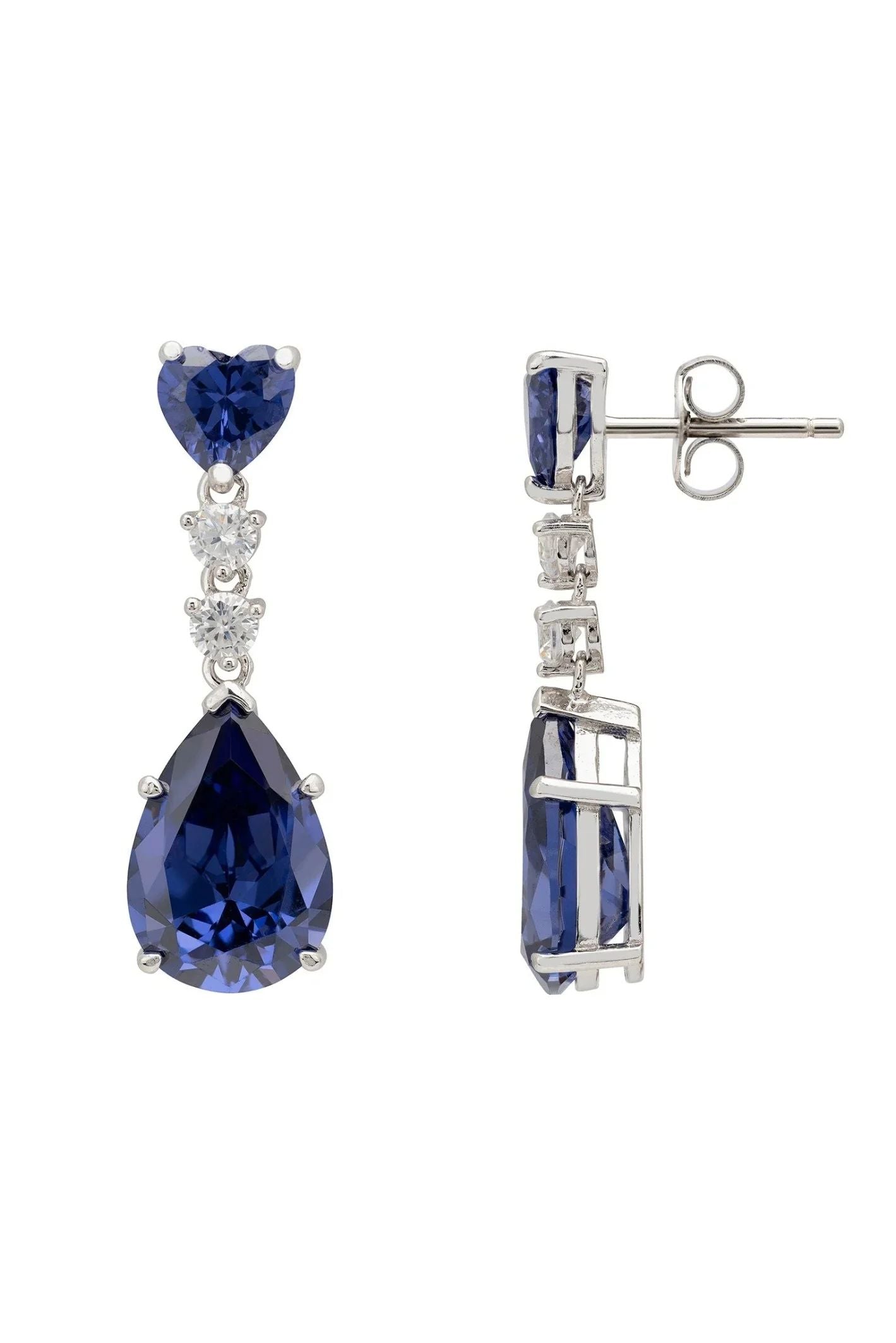 Augusta Tanzanite Teardrop Earrings Silver - LATELITA Earrings