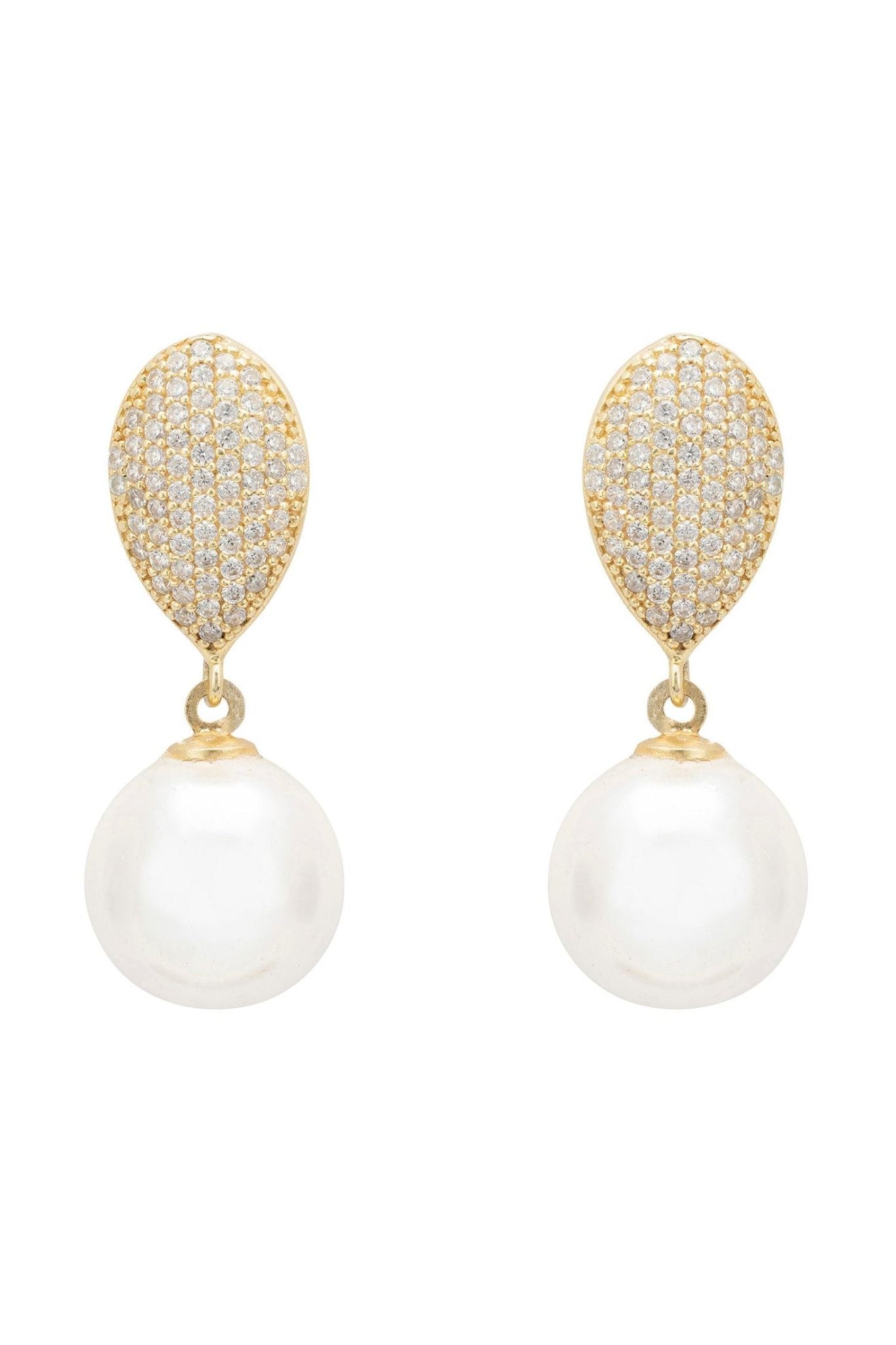 Baroque Pearl Classic Drop Earrings Gold - LATELITA Earrings
