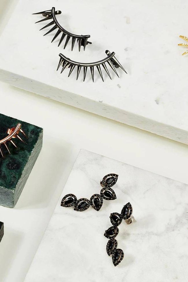 Cosmic Spikey Ear Cuff Oxidised - LATELITA Earrings