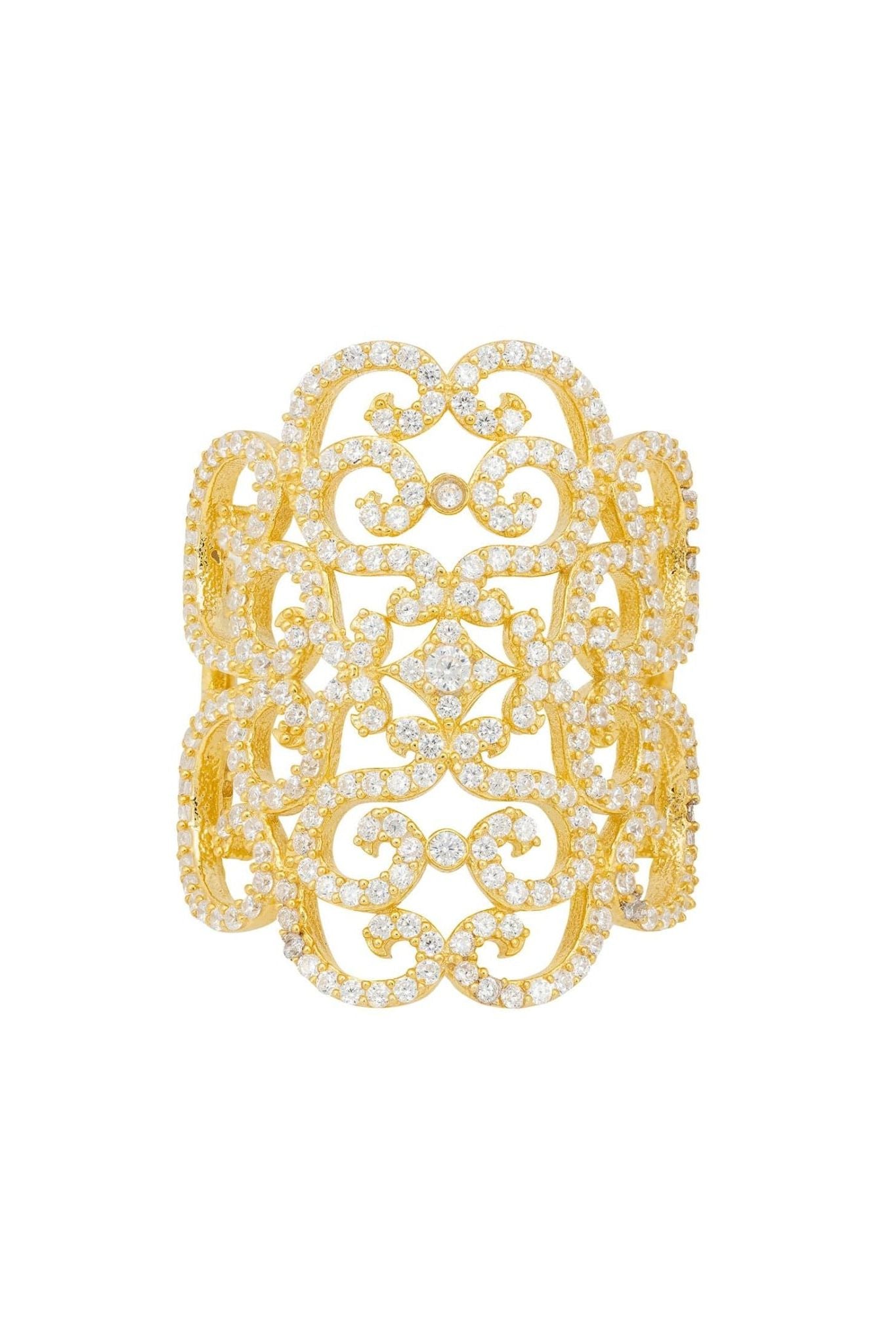 Countess Cocktail Ring White Gold - LATELITA Rings