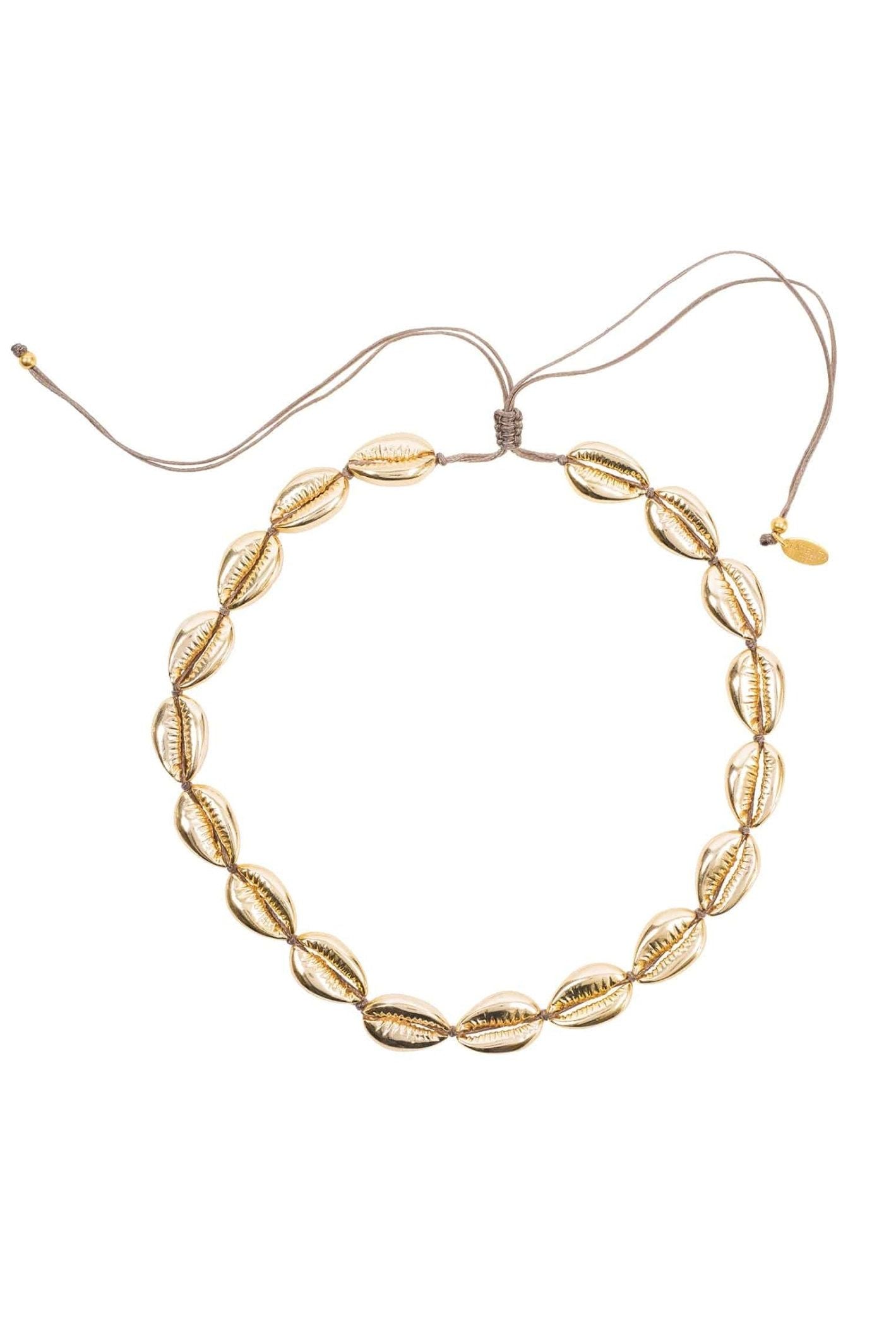 Cowrie Shell Choker Strand Necklace Gold - LATELITA Necklaces