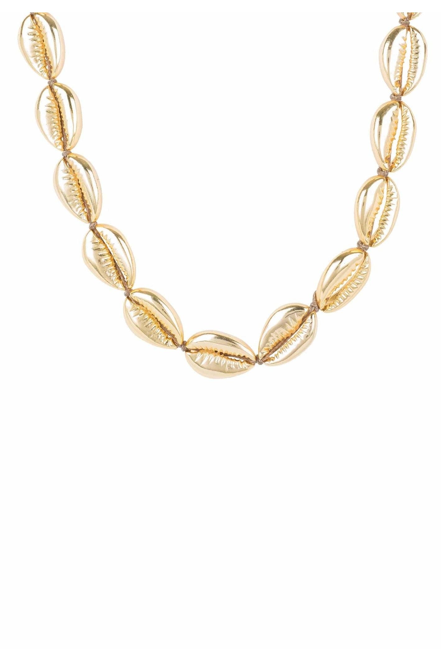 Cowrie Shell Choker Strand Necklace Gold - LATELITA Necklaces