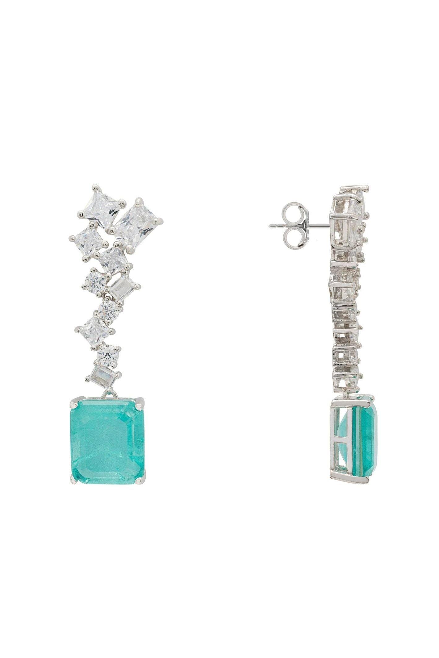 Diana Paraiba Tourmaline Drop Earrings Silver - LATELITA Earrings