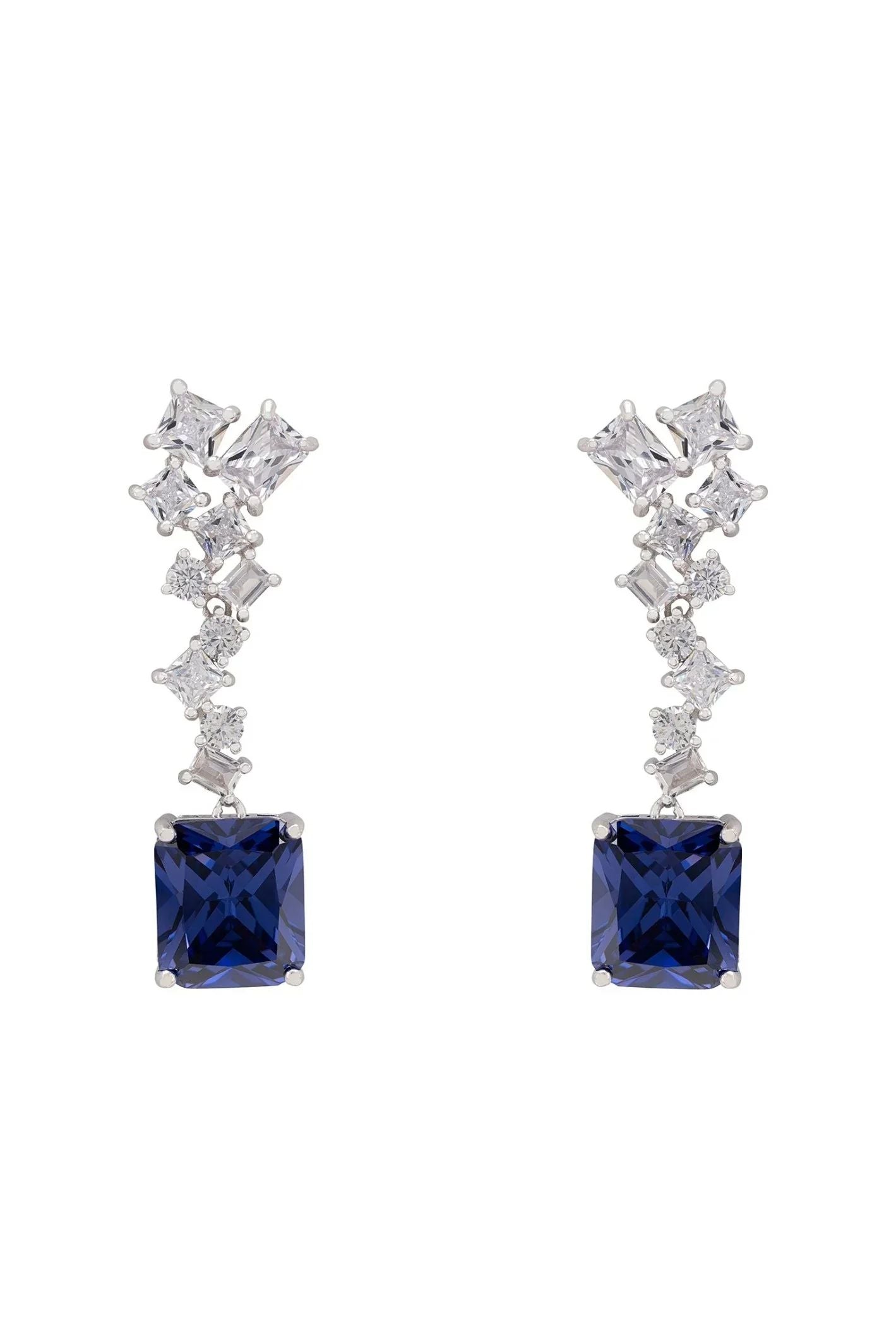 Diana Tanzanite Drop Earrings Silver - LATELITA Earrings