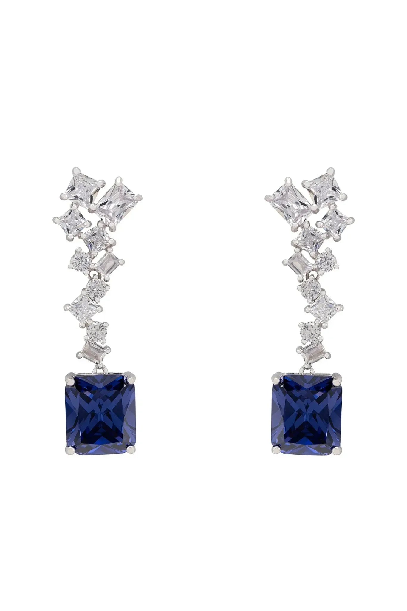 Diana Tanzanite Drop Earrings Silver - LATELITA Earrings