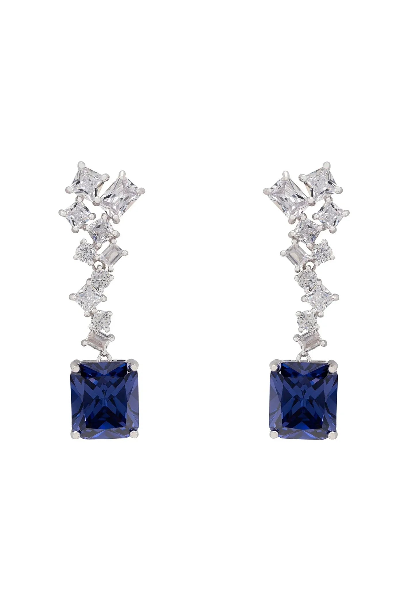 Diana Tanzanite Drop Earrings Silver - LATELITA Earrings