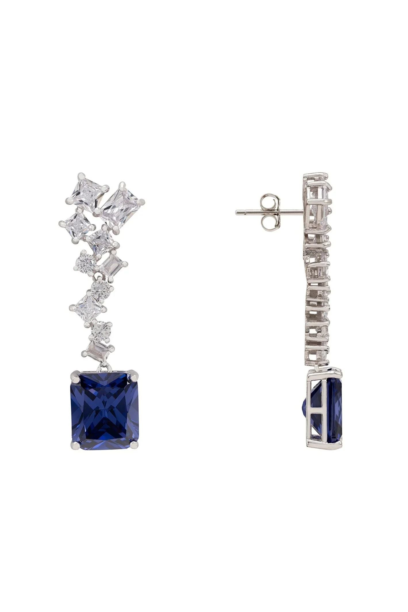 Diana Tanzanite Drop Earrings Silver - LATELITA Earrings