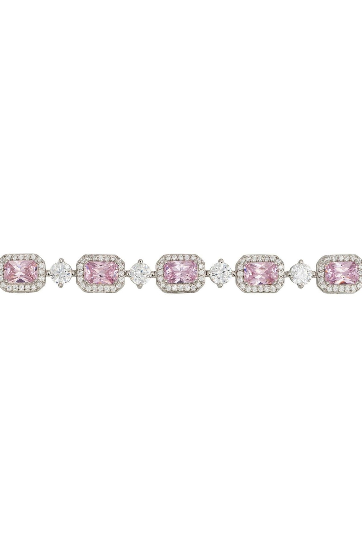 Elena Gemstone Bracelet Morganite Silver - LATELITA Bracelets
