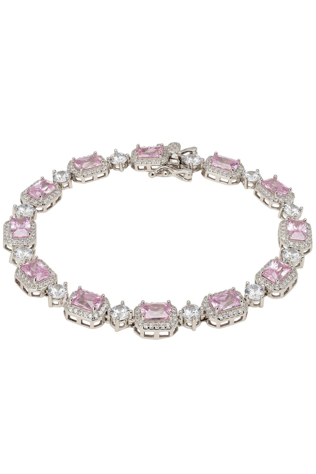 Elena Gemstone Bracelet Morganite Silver - LATELITA Bracelets