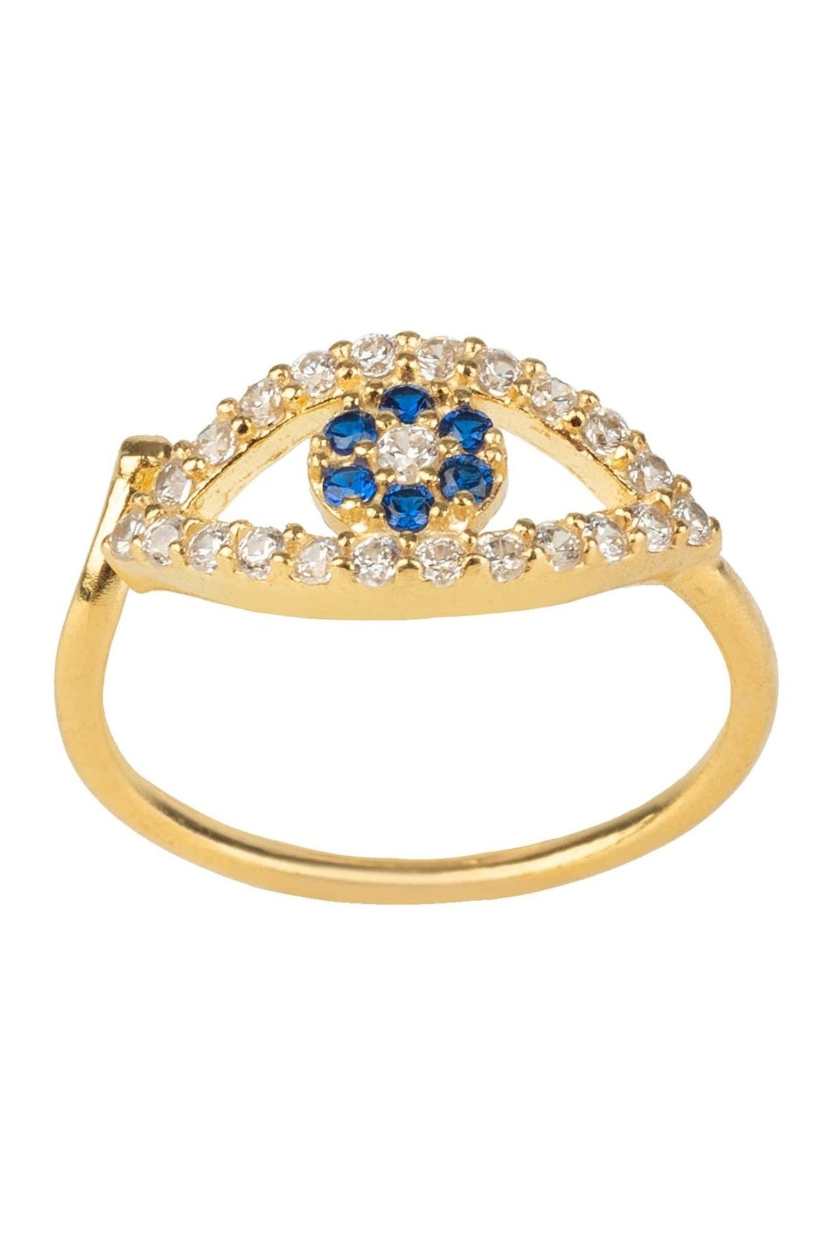 Evil Eye Midi Pinky Ring Gold - LATELITA Rings