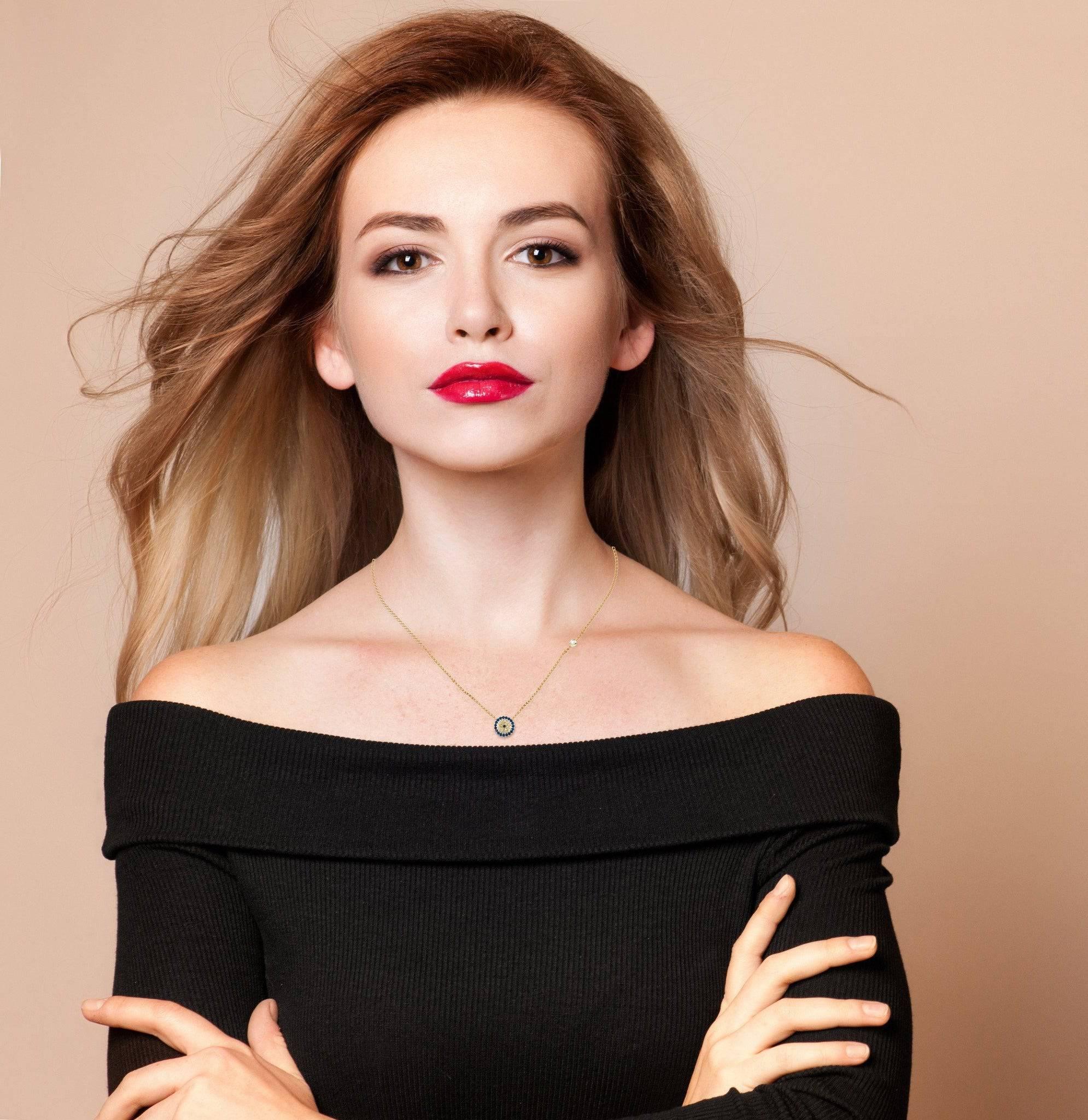 Evil Eye Necklace Gold - LATELITA Necklaces